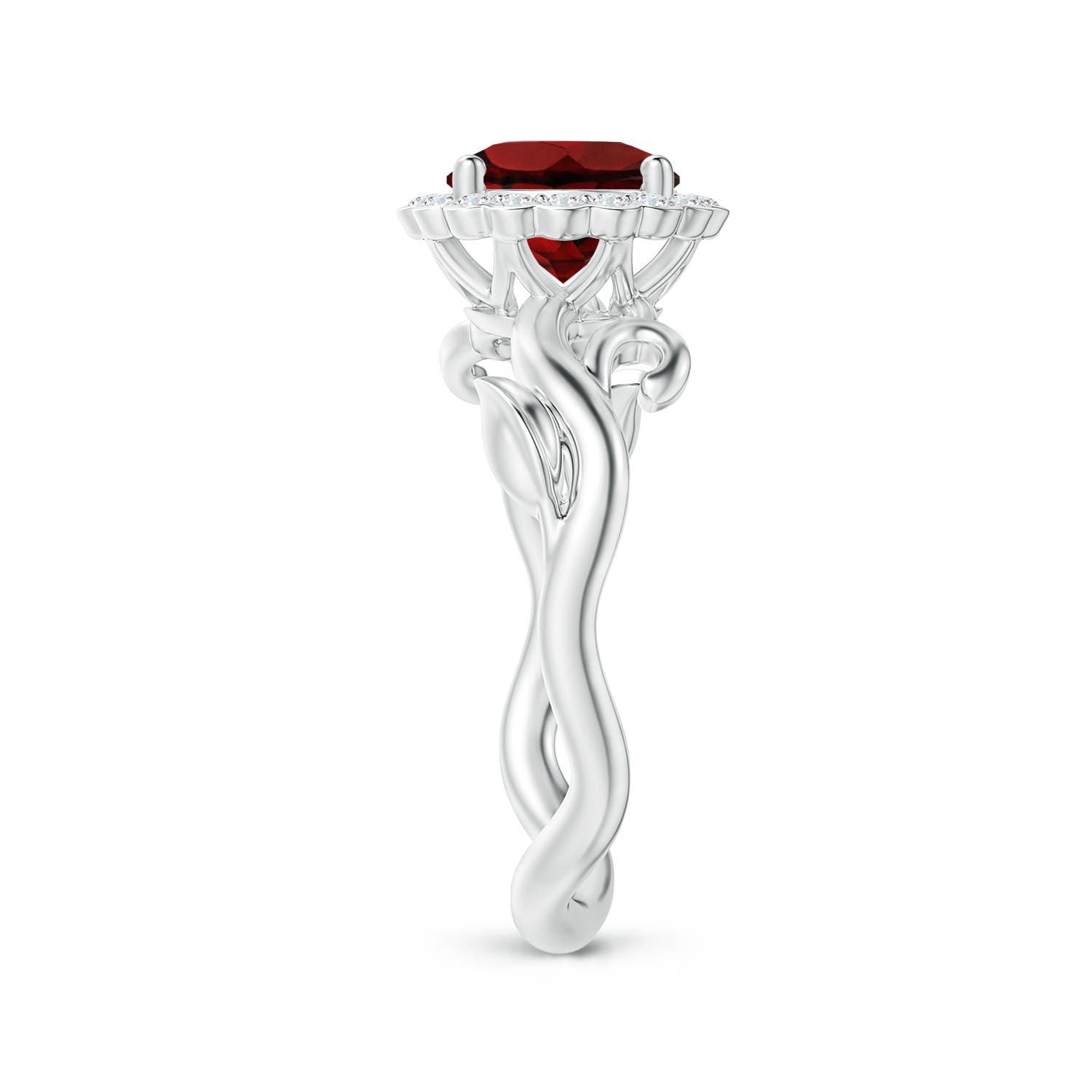 AAA - Garnet / 1.86 CT / 14 KT White Gold