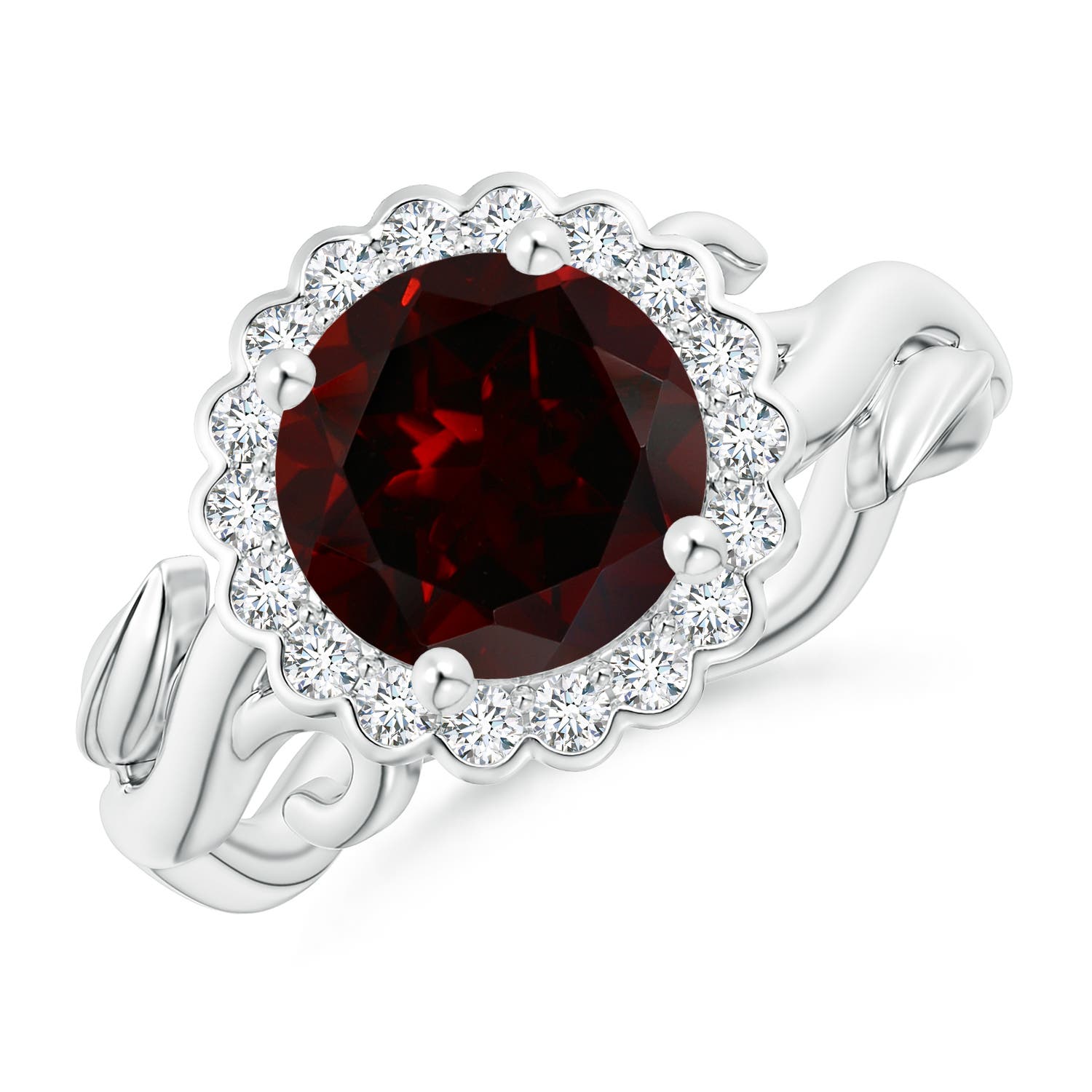 A - Garnet / 2.7 CT / 14 KT White Gold