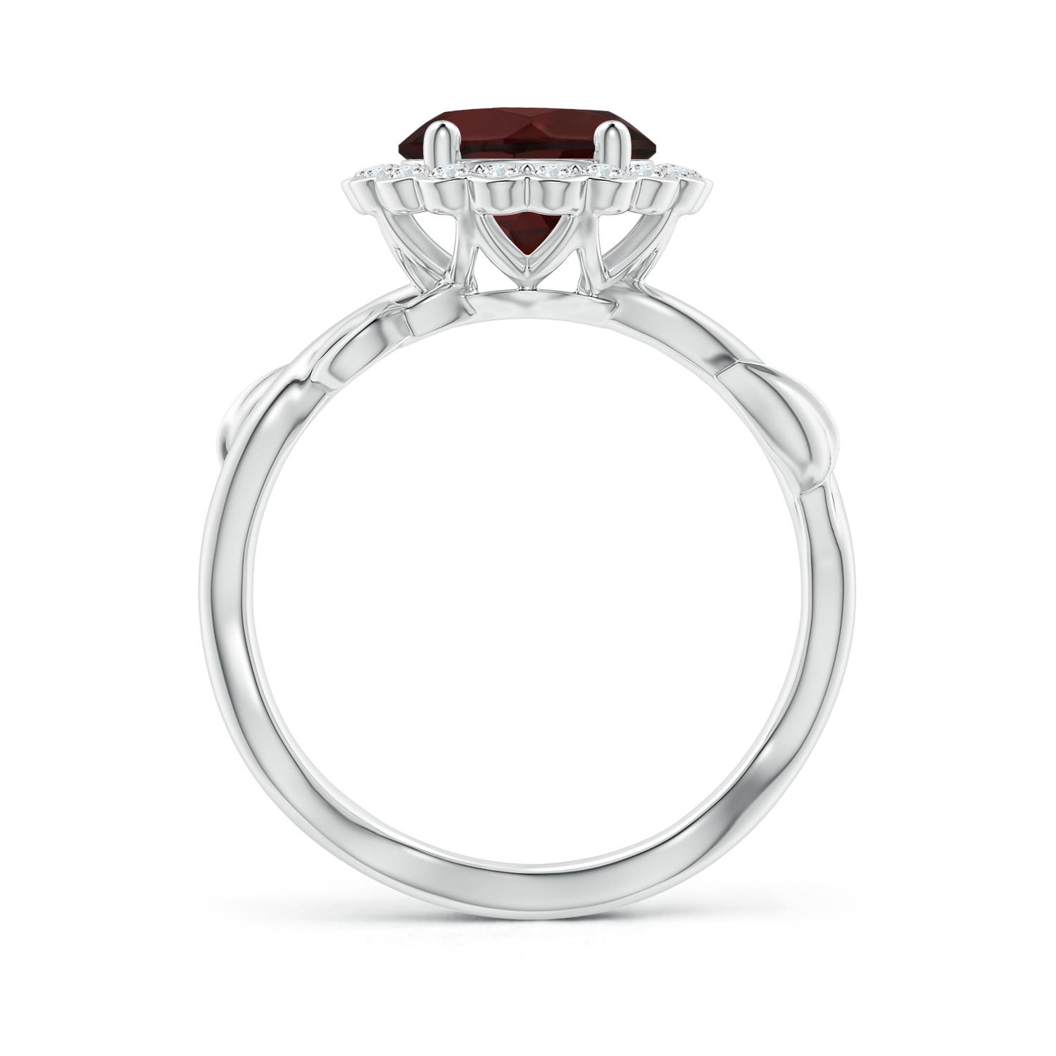 A - Garnet / 2.7 CT / 14 KT White Gold