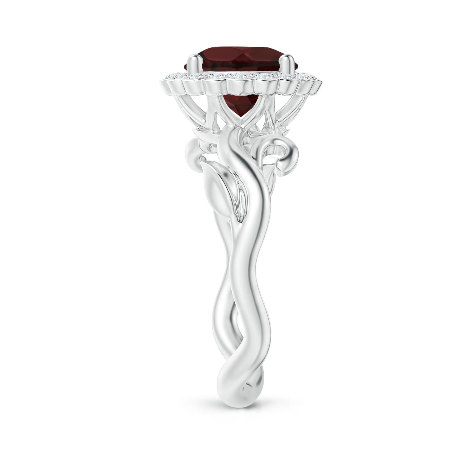 A - Garnet / 2.7 CT / 14 KT White Gold