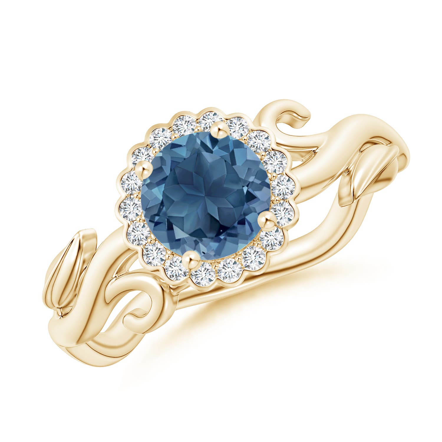 A - London Blue Topaz / 1.06 CT / 14 KT Yellow Gold