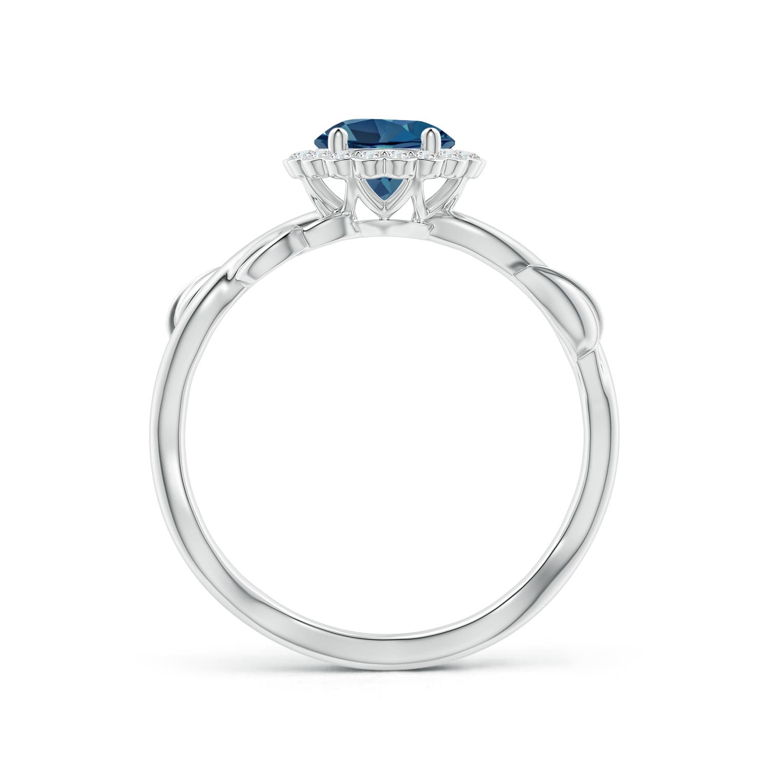 AA - London Blue Topaz / 1.06 CT / 14 KT White Gold