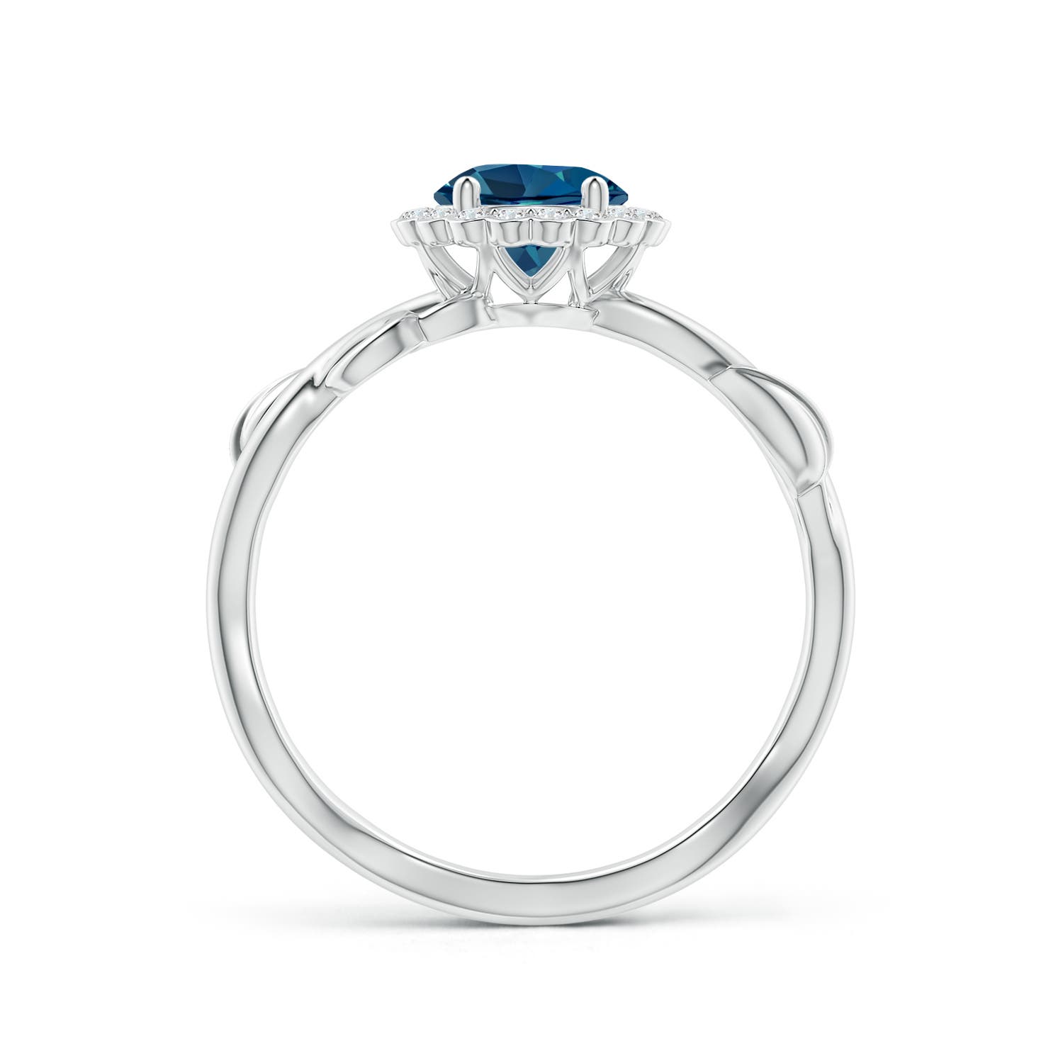 AAA - London Blue Topaz / 1.06 CT / 14 KT White Gold