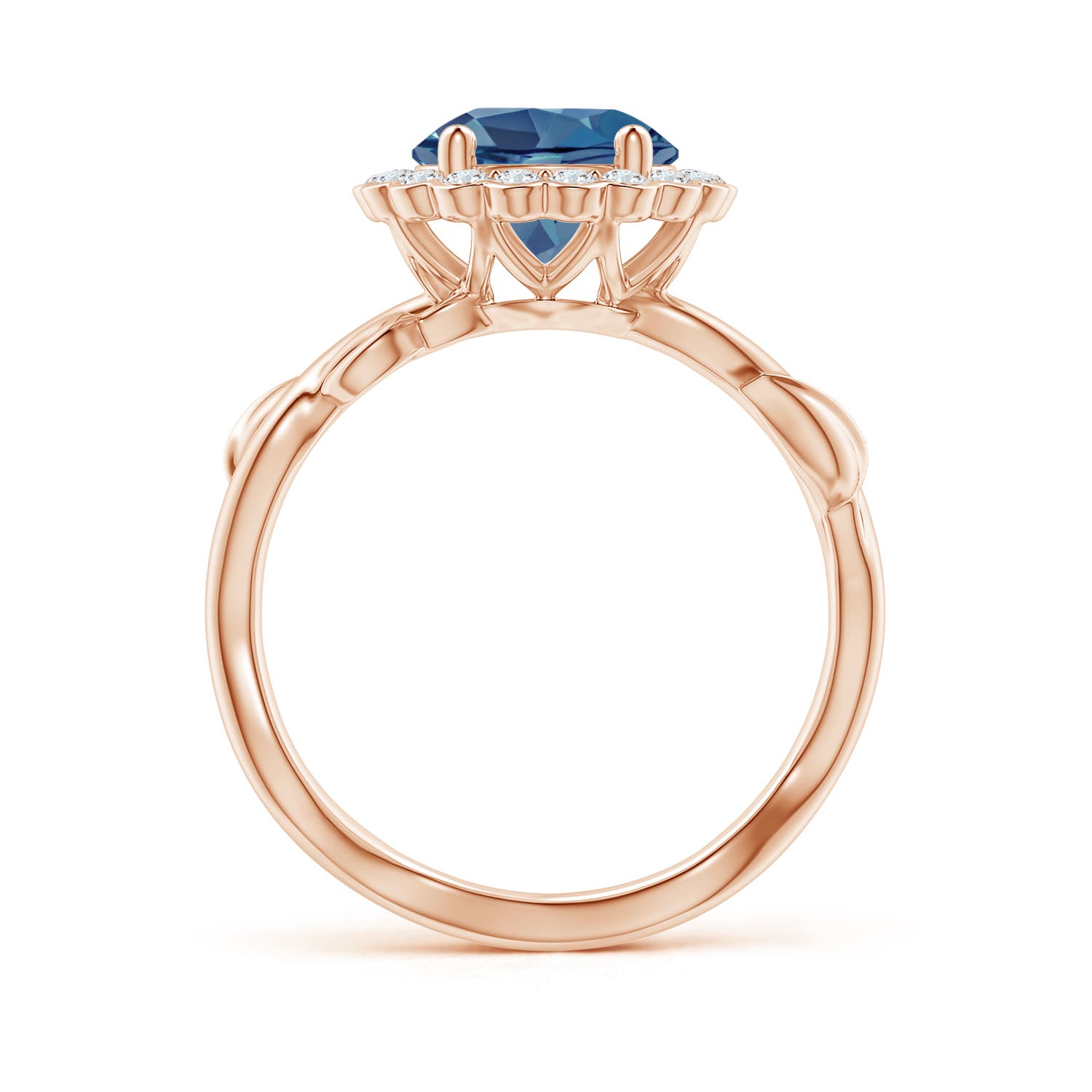 A - London Blue Topaz / 2.6 CT / 14 KT Rose Gold