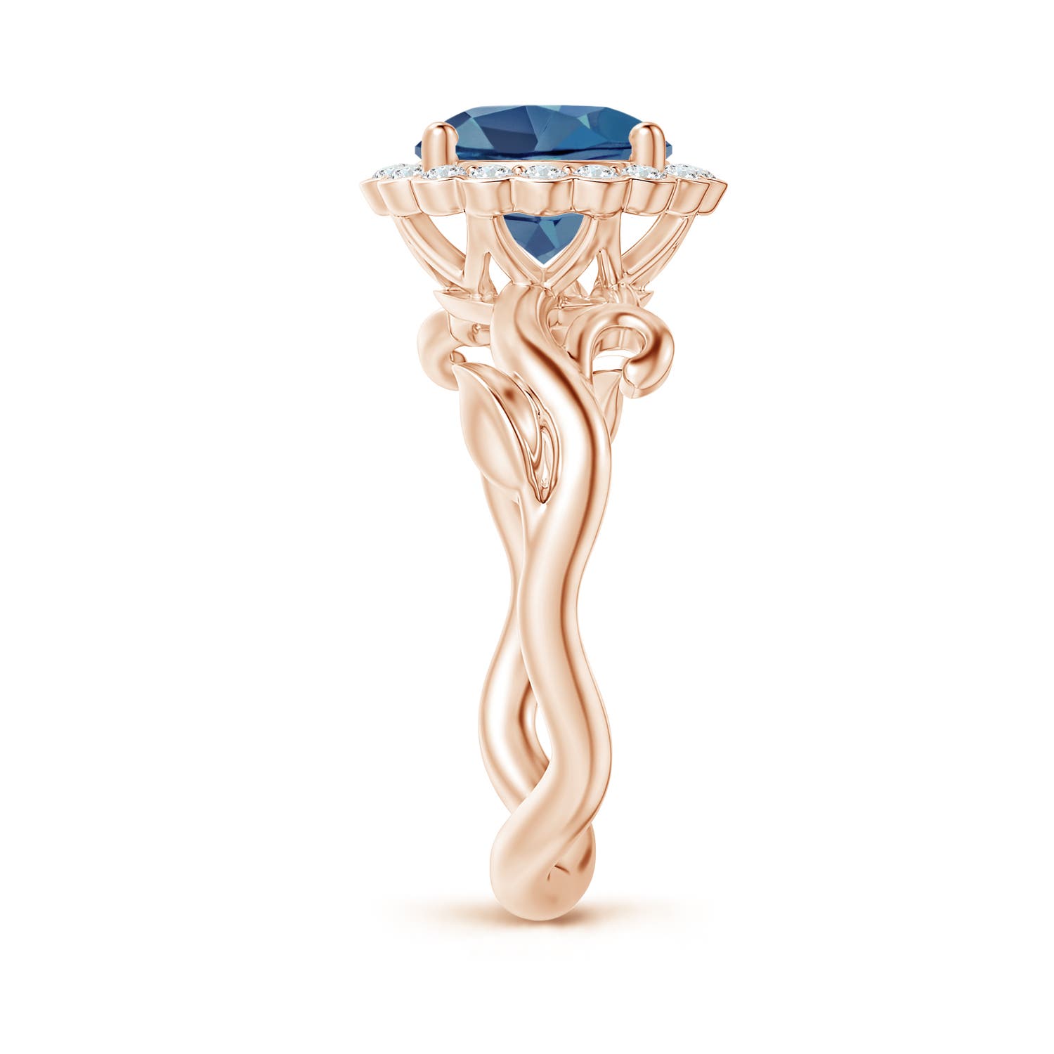 A - London Blue Topaz / 2.6 CT / 14 KT Rose Gold