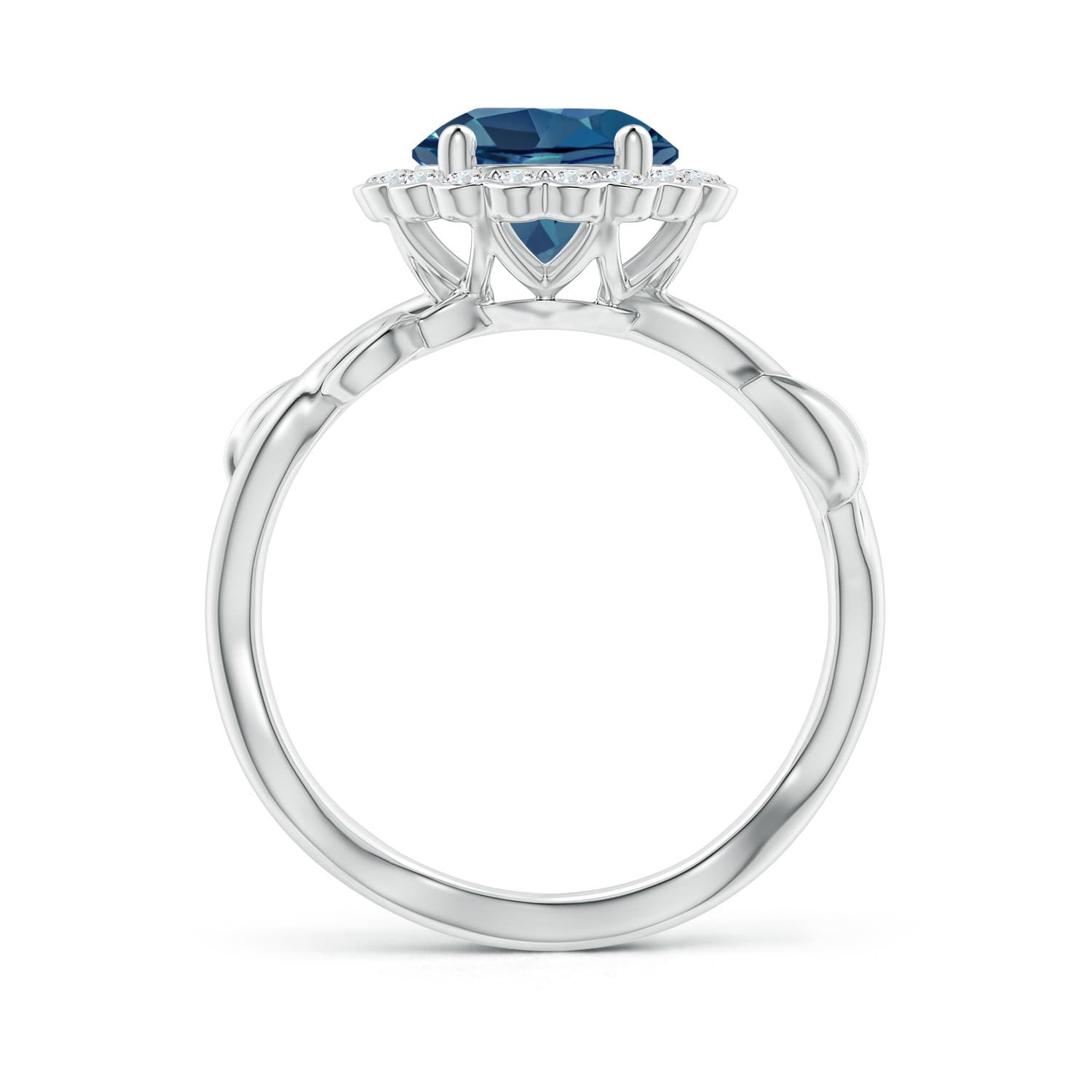 AA - London Blue Topaz / 2.6 CT / 14 KT White Gold