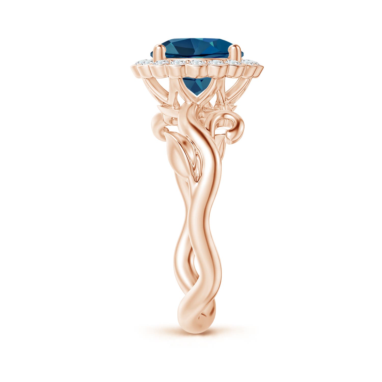 AAA - London Blue Topaz / 2.6 CT / 14 KT Rose Gold