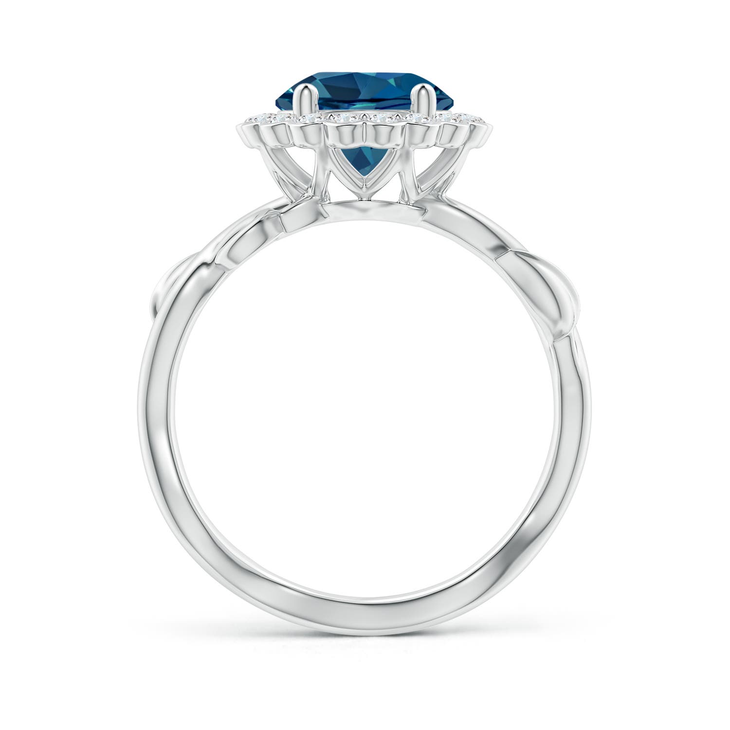 AAA - London Blue Topaz / 2.6 CT / 14 KT White Gold