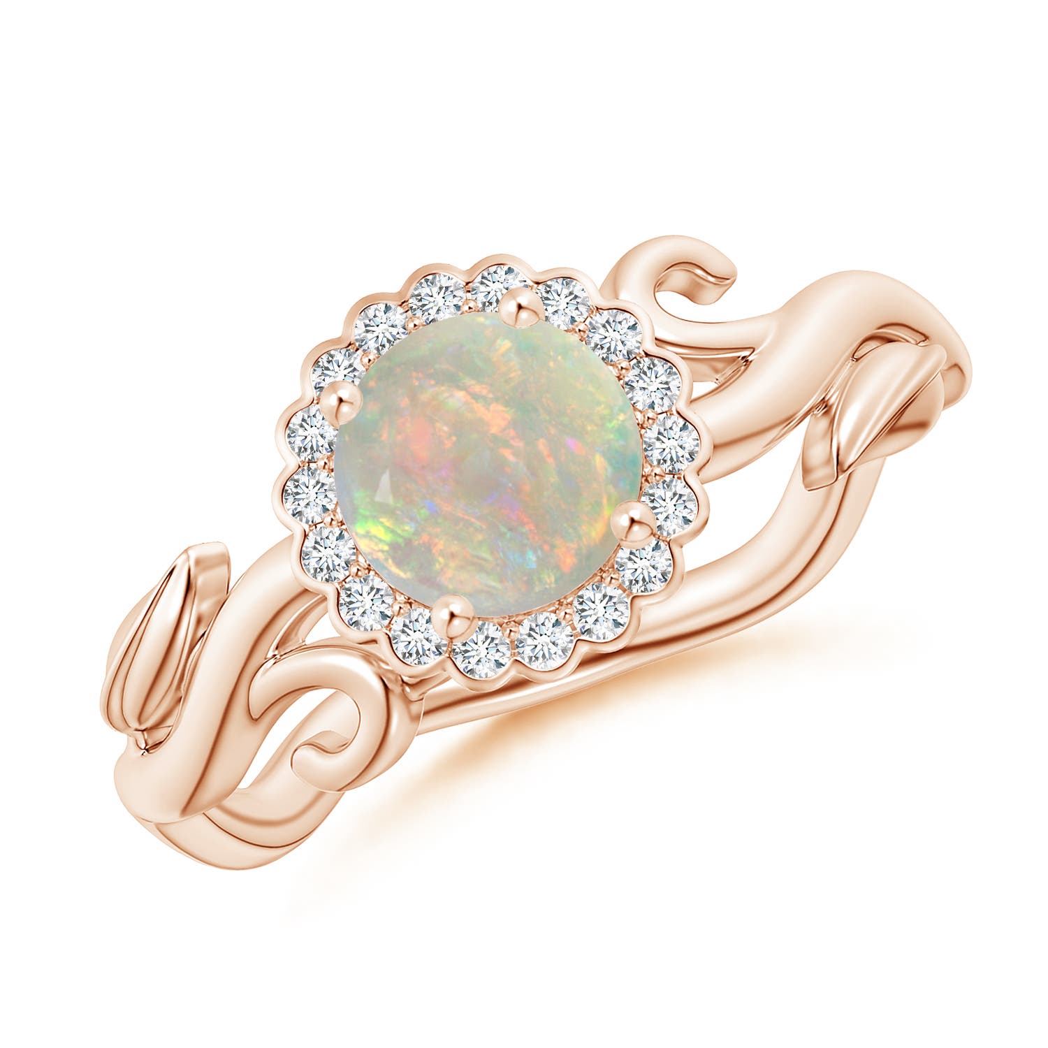 AAAA - Opal / 0.61 CT / 14 KT Rose Gold