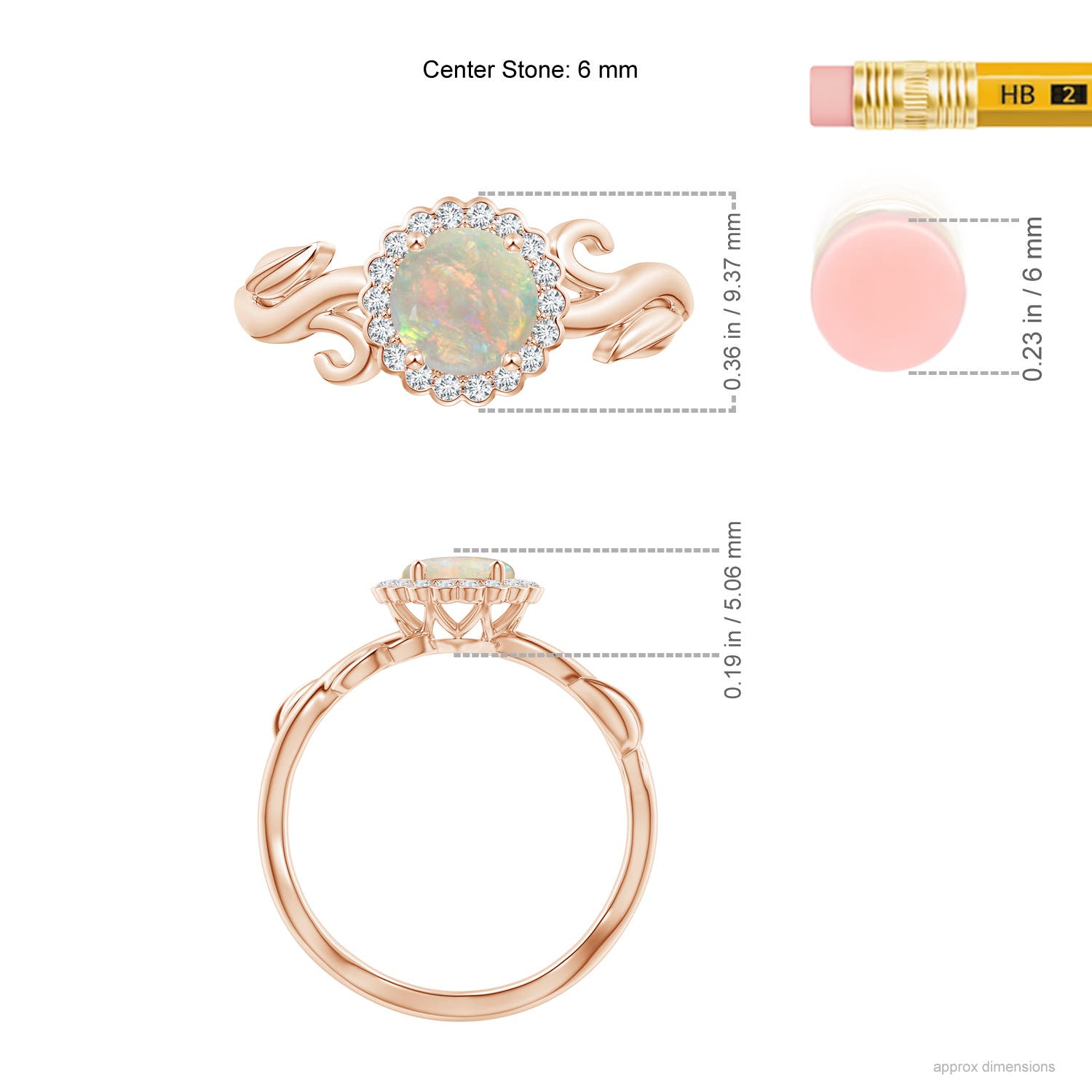 AAAA - Opal / 0.61 CT / 14 KT Rose Gold