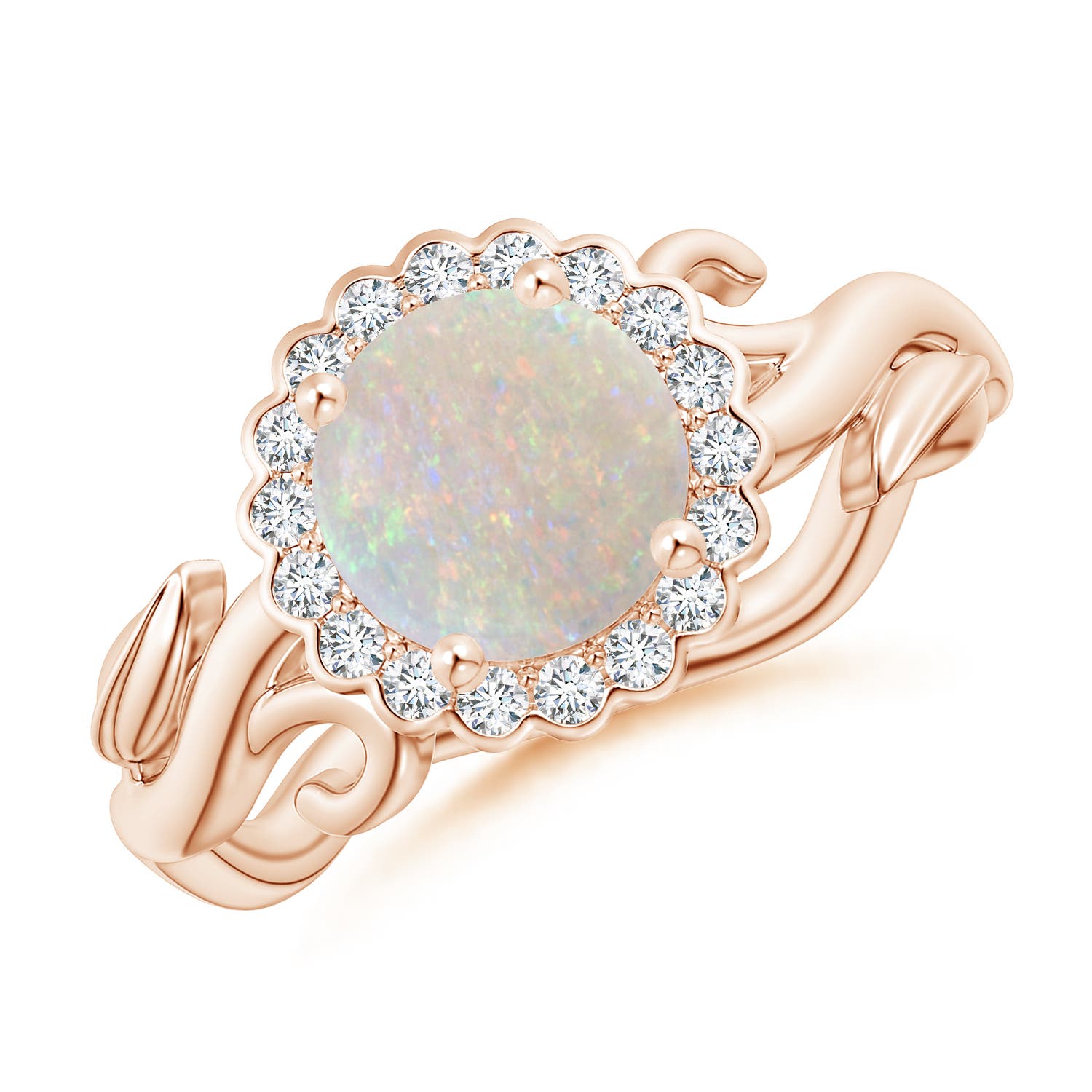 AA - Opal / 0.93 CT / 14 KT Rose Gold