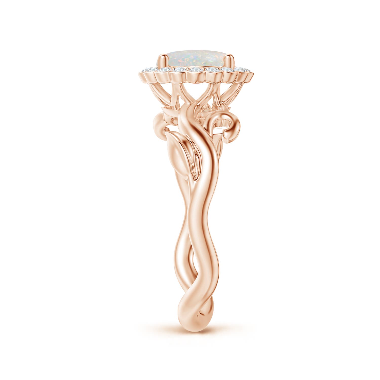 AA - Opal / 0.93 CT / 14 KT Rose Gold