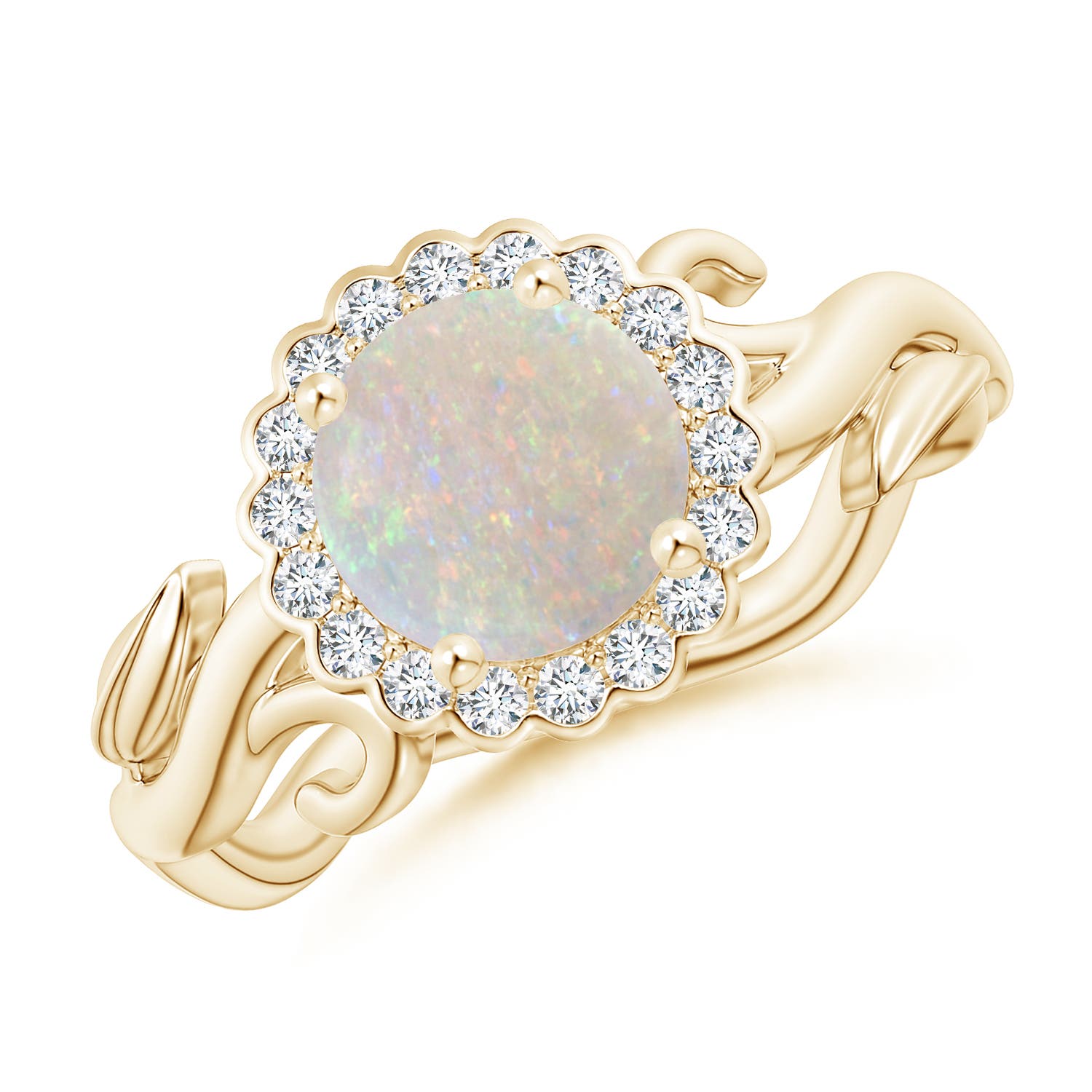 AA - Opal / 0.93 CT / 14 KT Yellow Gold