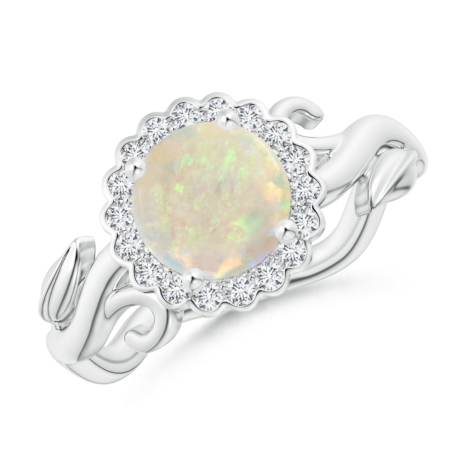 AAA - Opal / 0.93 CT / 14 KT White Gold