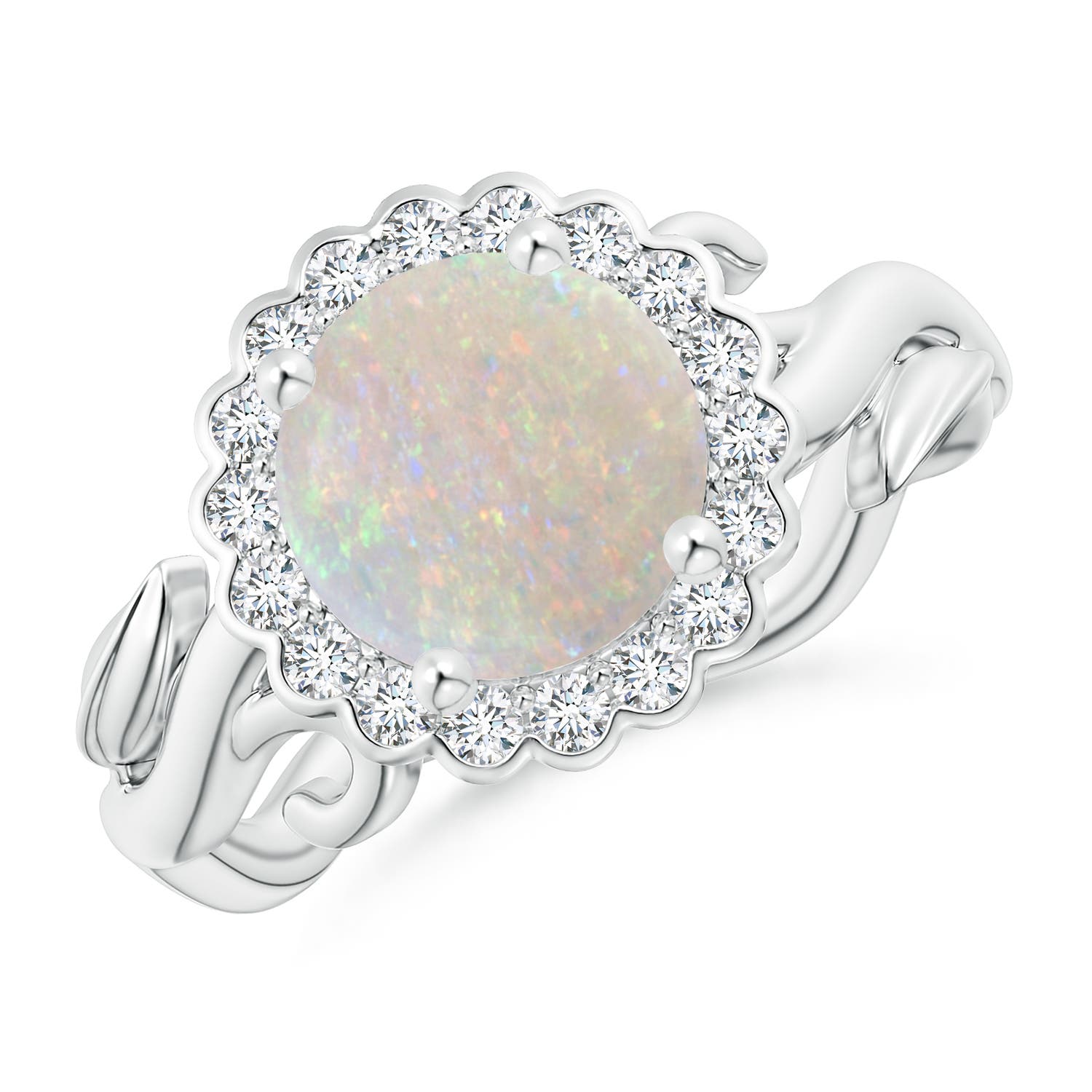 AA - Opal / 1.4 CT / 14 KT White Gold