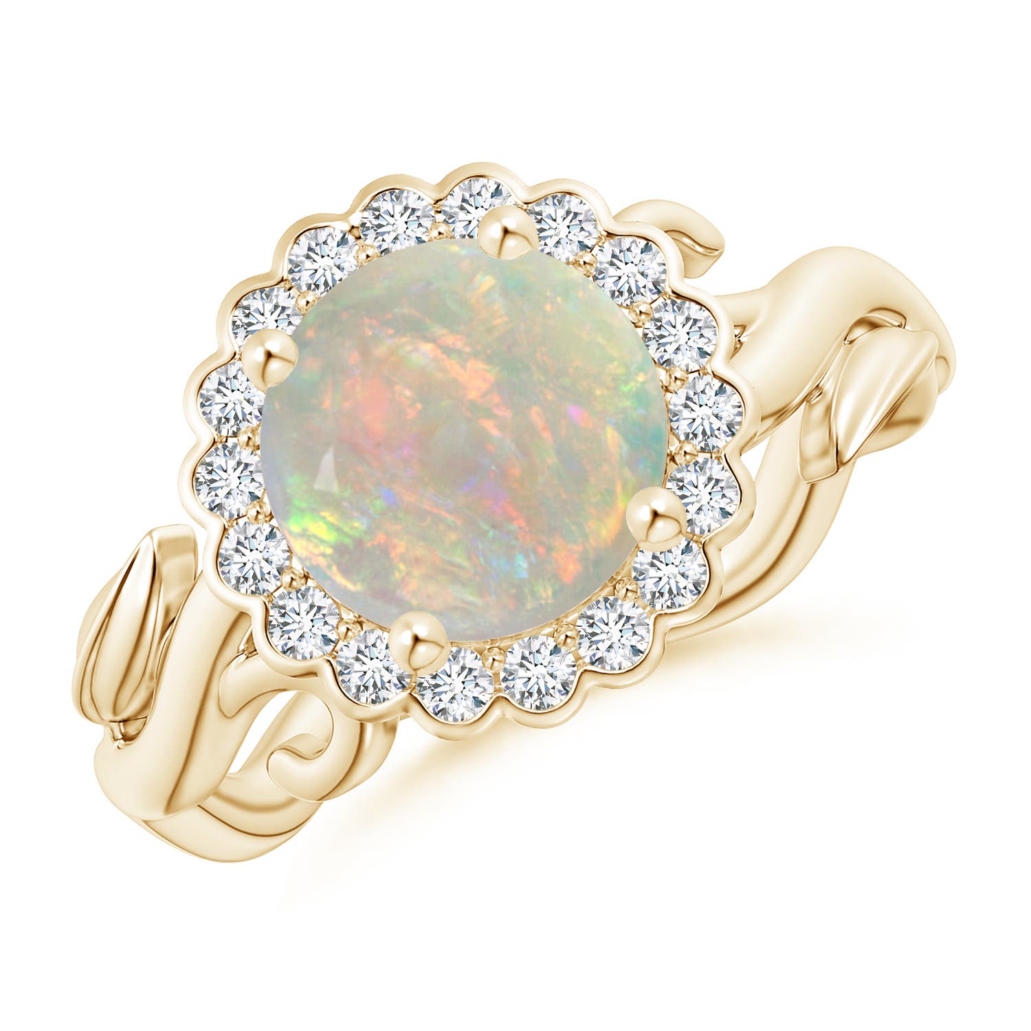 AAAA - Opal / 1.4 CT / 14 KT Yellow Gold