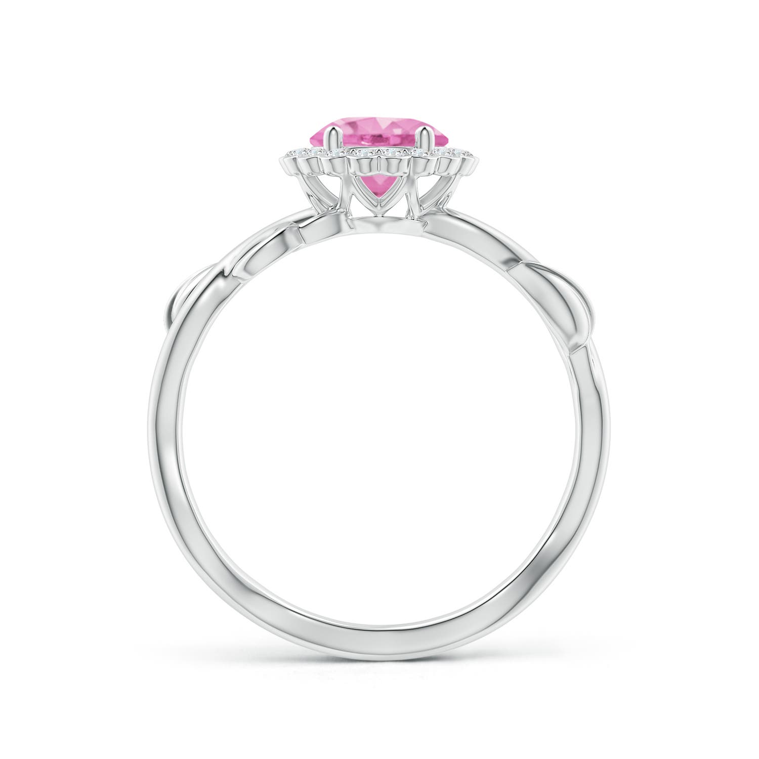 A - Pink Sapphire / 1.22 CT / 14 KT White Gold