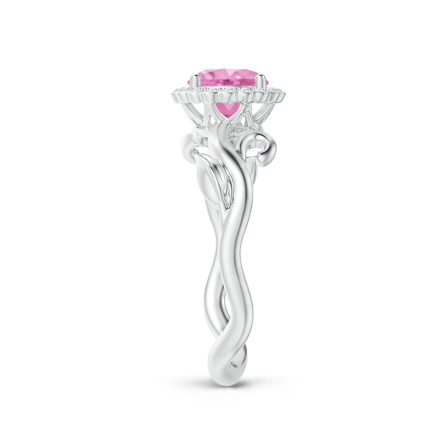 A - Pink Sapphire / 1.22 CT / 14 KT White Gold