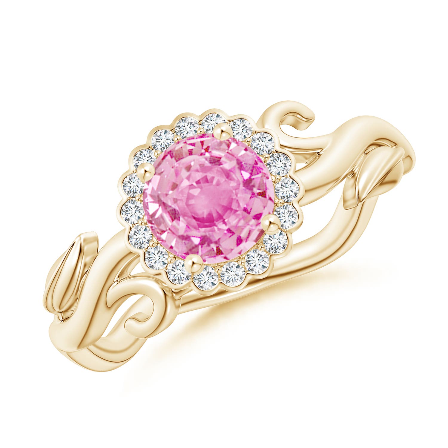 A - Pink Sapphire / 1.22 CT / 14 KT Yellow Gold