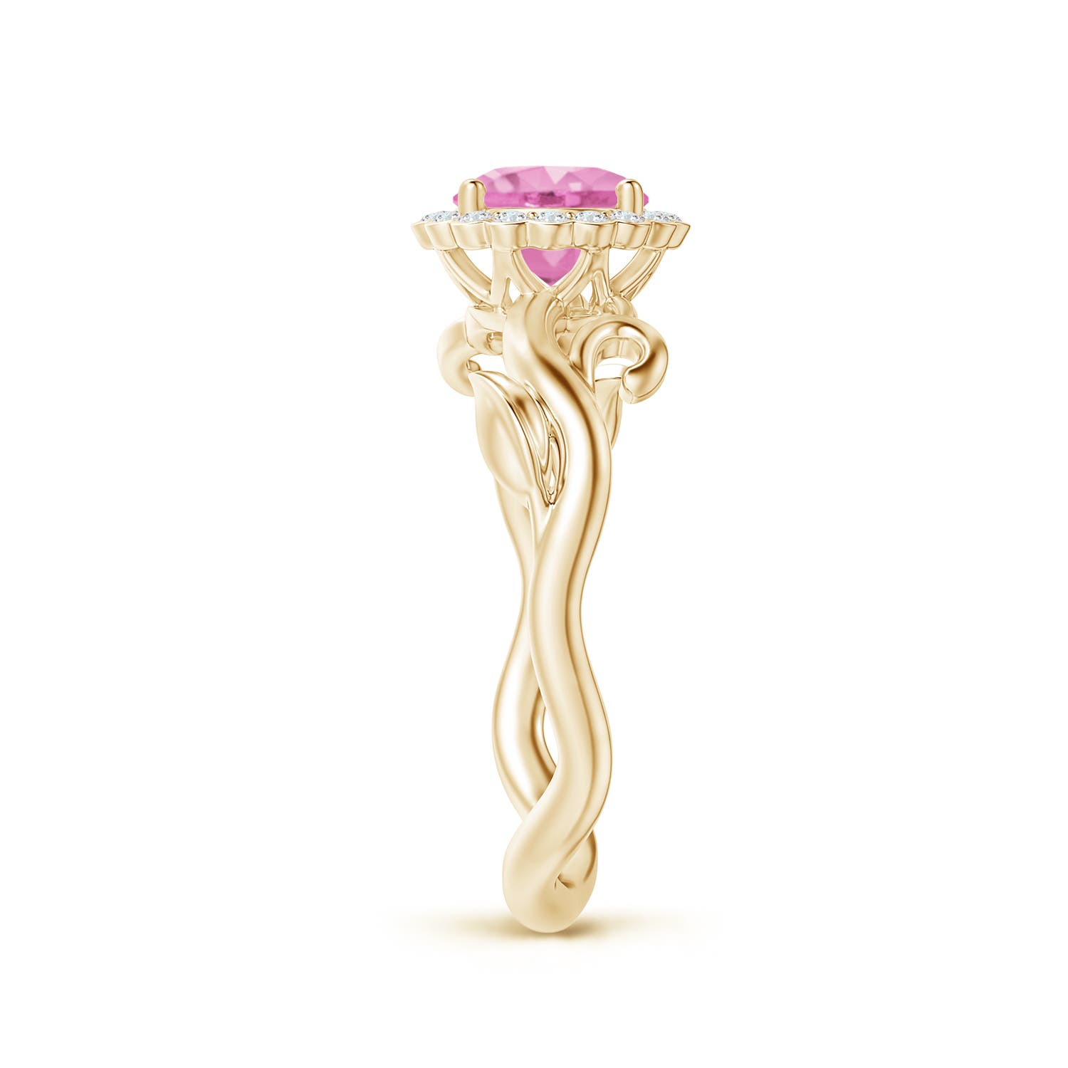 A - Pink Sapphire / 1.22 CT / 14 KT Yellow Gold