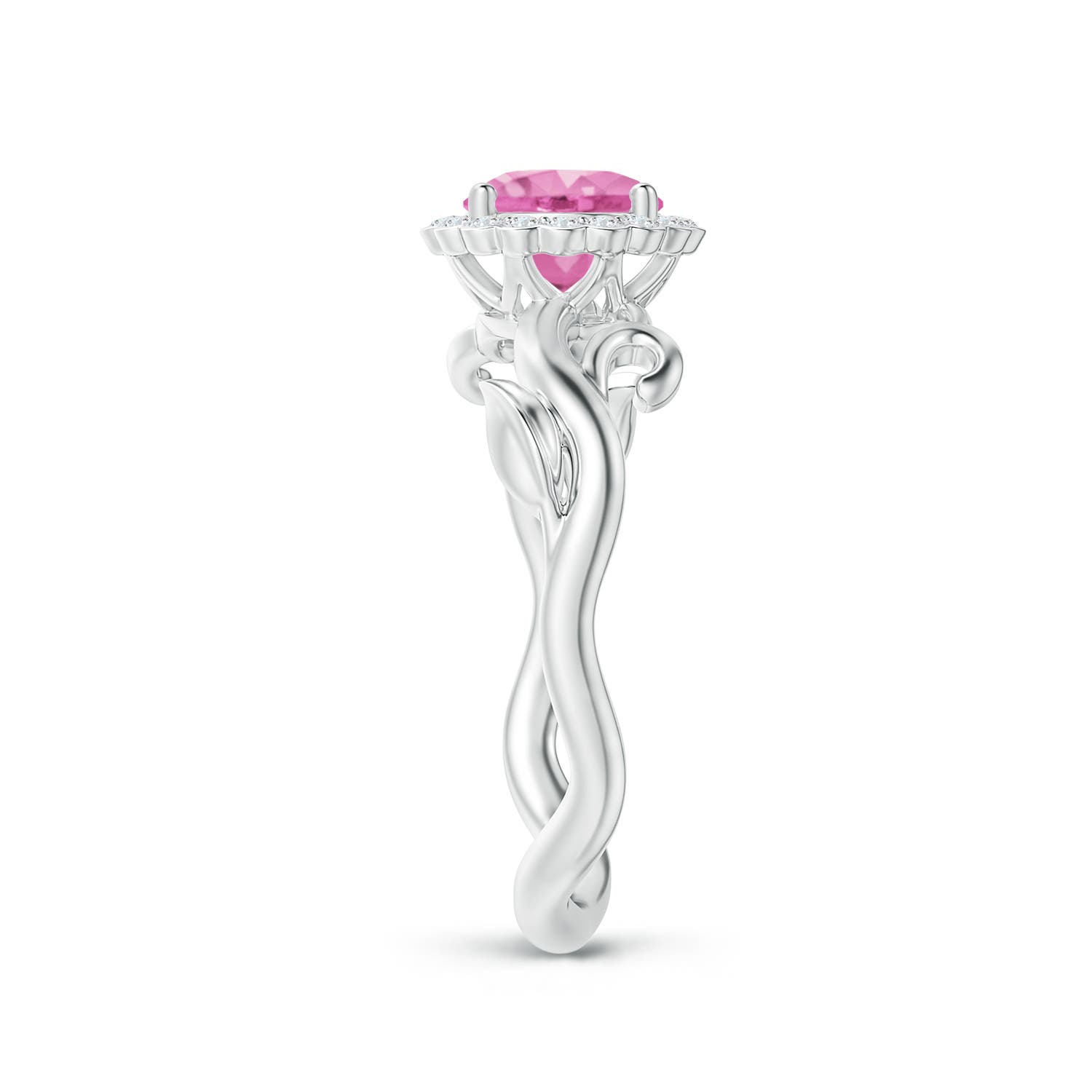 AA - Pink Sapphire / 1.22 CT / 14 KT White Gold