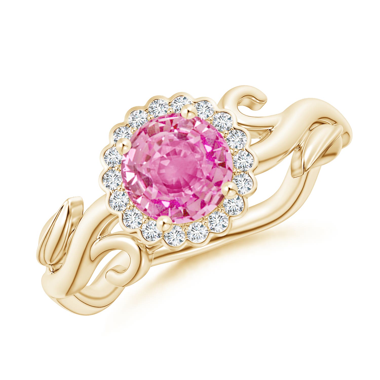 AA - Pink Sapphire / 1.22 CT / 14 KT Yellow Gold