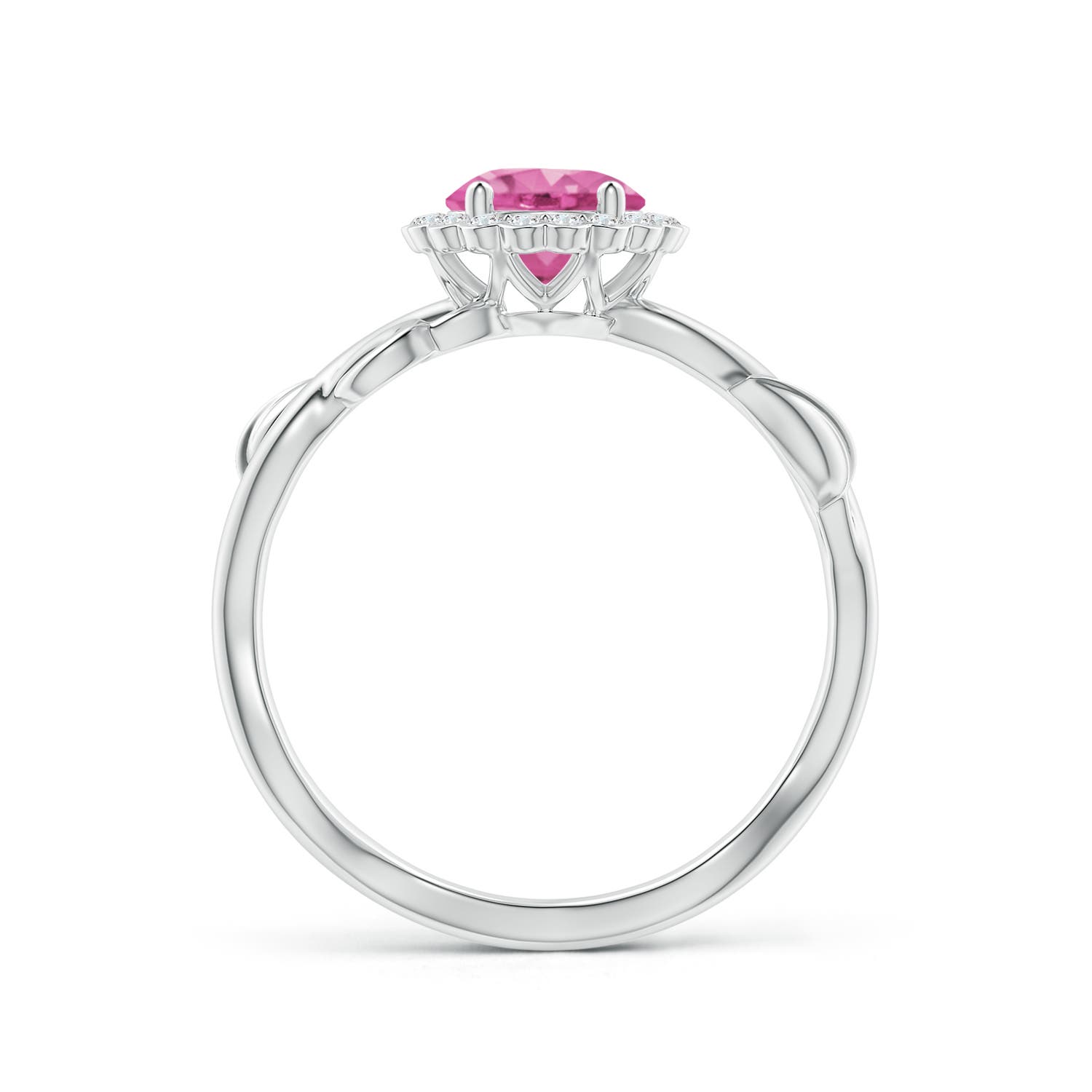 AAA - Pink Sapphire / 1.22 CT / 14 KT White Gold