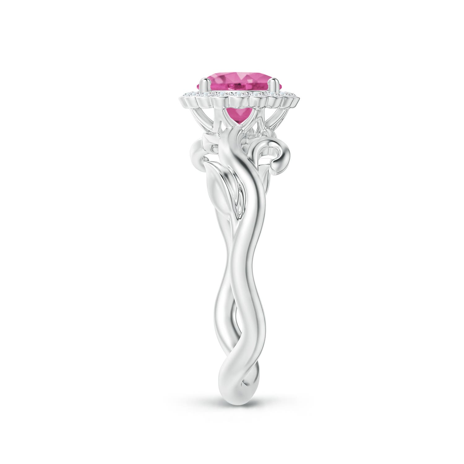 AAA - Pink Sapphire / 1.22 CT / 14 KT White Gold