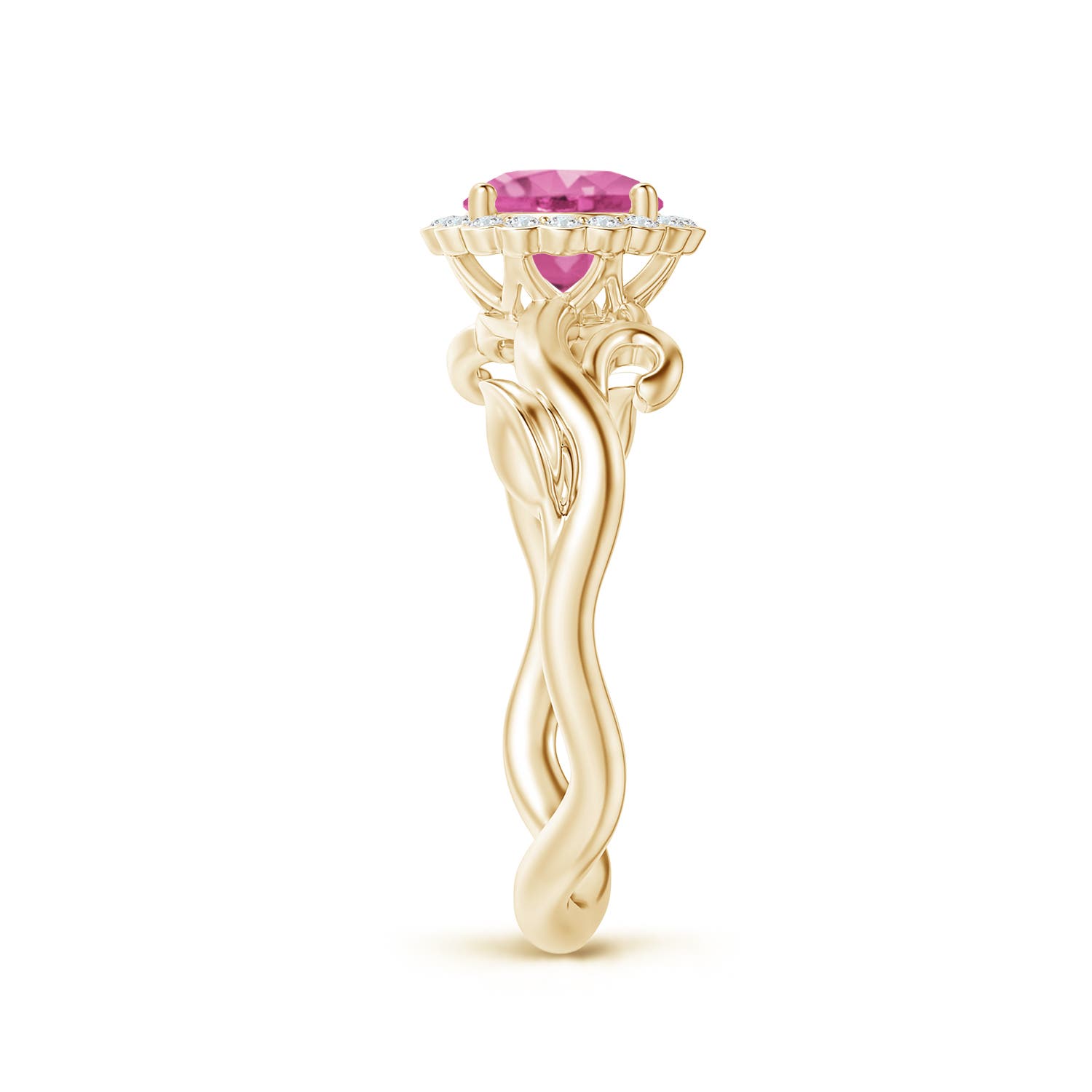 AAA - Pink Sapphire / 1.22 CT / 14 KT Yellow Gold