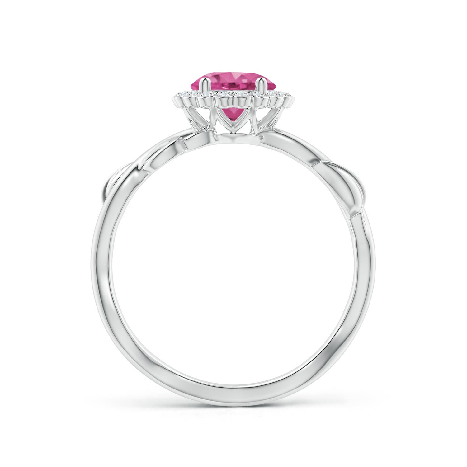 AAAA - Pink Sapphire / 1.22 CT / 14 KT White Gold