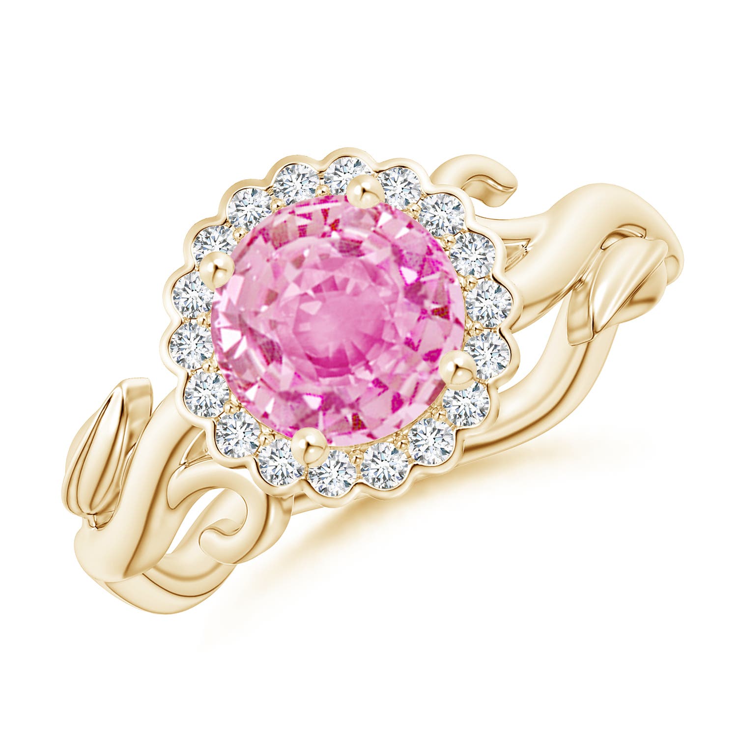 A - Pink Sapphire / 1.96 CT / 14 KT Yellow Gold