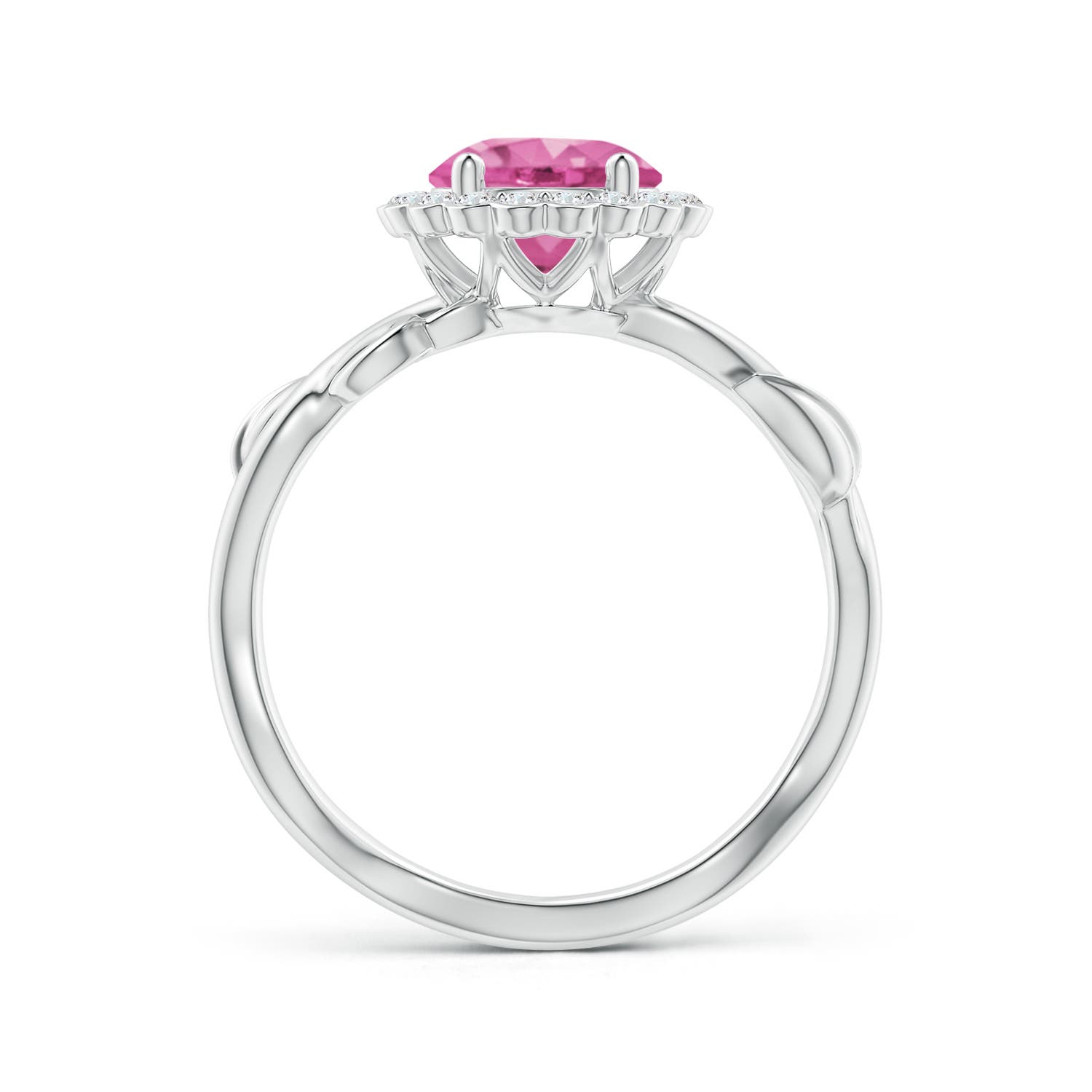 AAA - Pink Sapphire / 1.96 CT / 14 KT White Gold