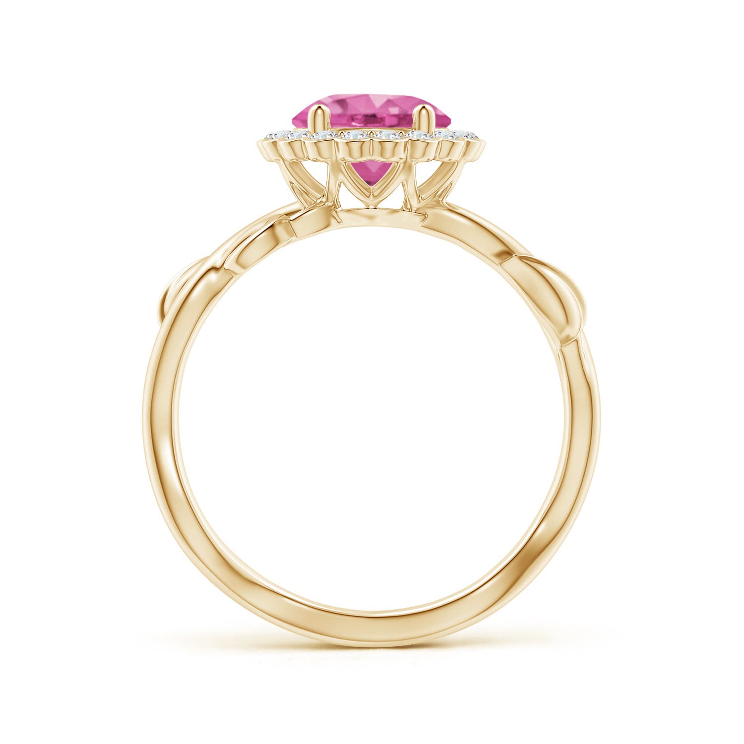 AAA - Pink Sapphire / 1.96 CT / 14 KT Yellow Gold