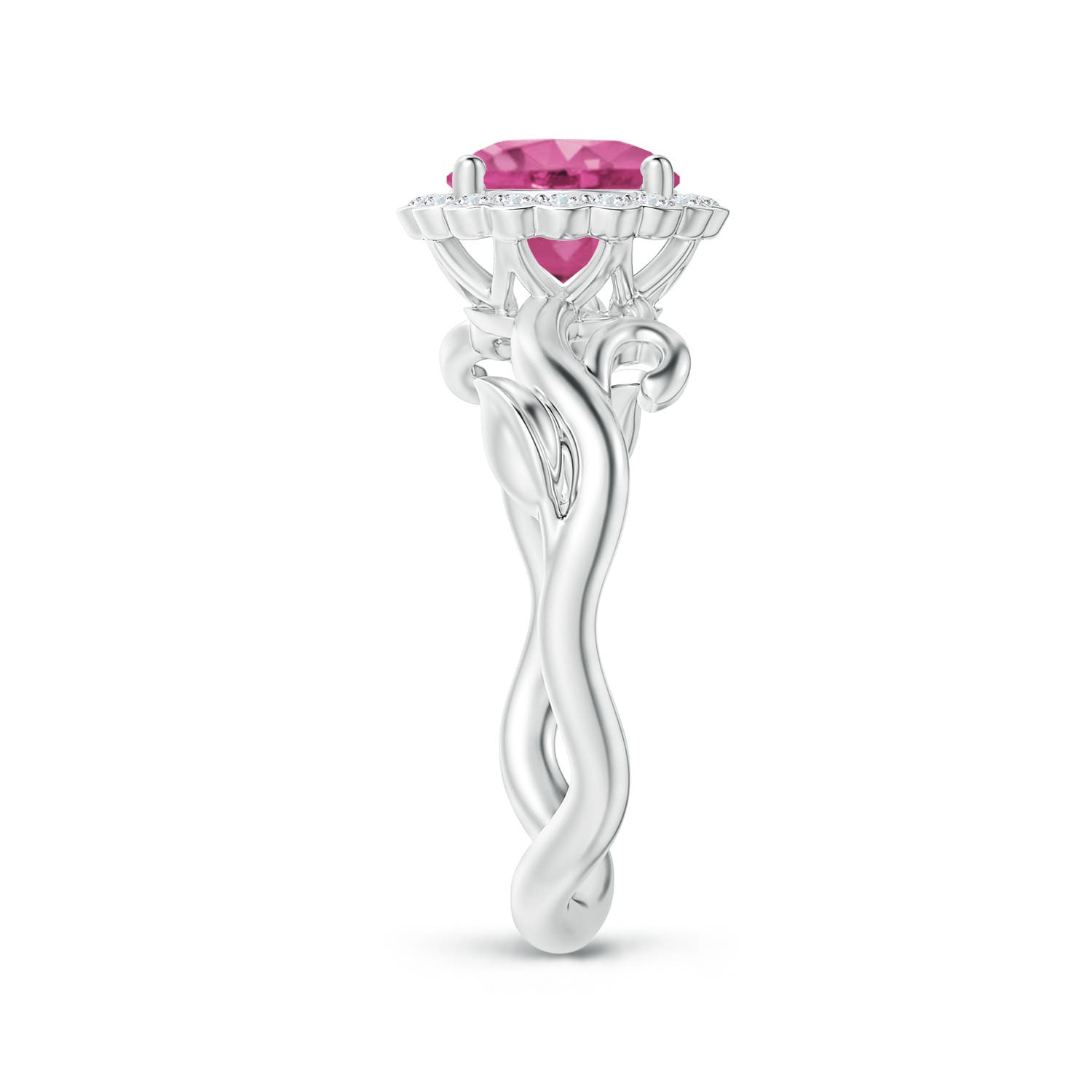 AAAA - Pink Sapphire / 1.96 CT / 14 KT White Gold