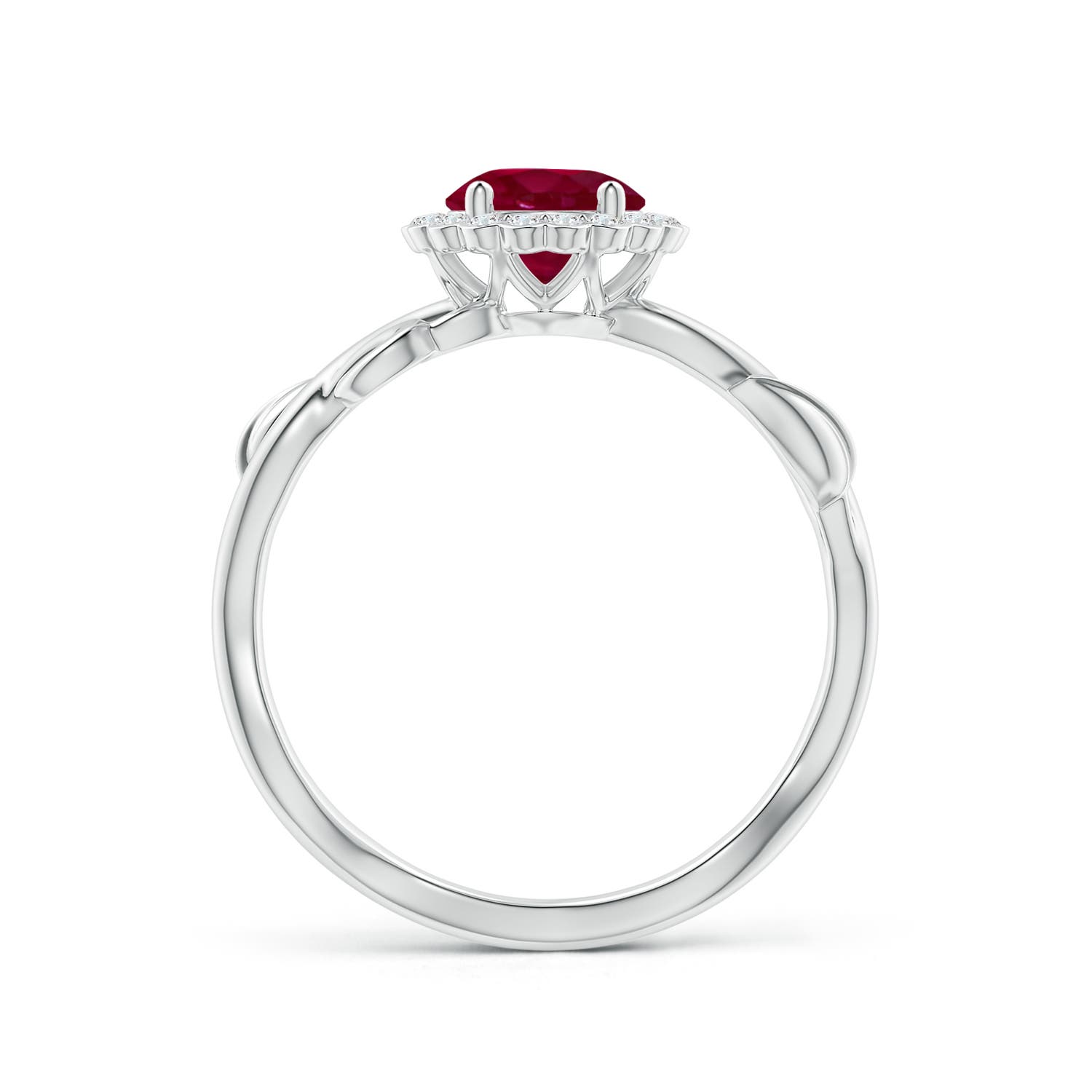 A - Ruby / 1.22 CT / 14 KT White Gold