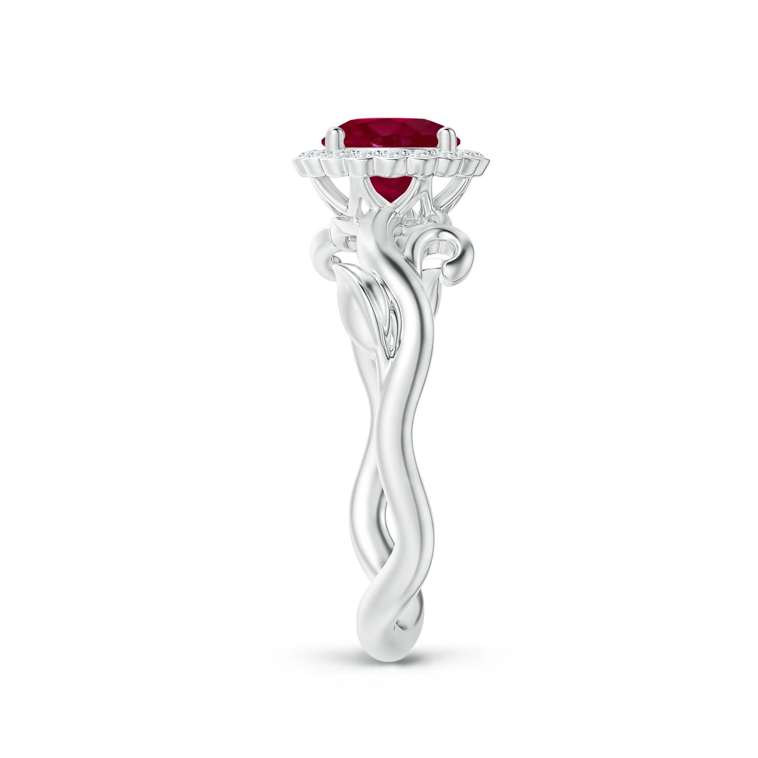 A - Ruby / 1.22 CT / 14 KT White Gold