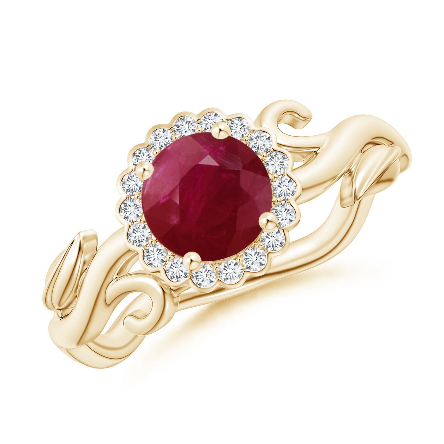 A - Ruby / 1.22 CT / 14 KT Yellow Gold