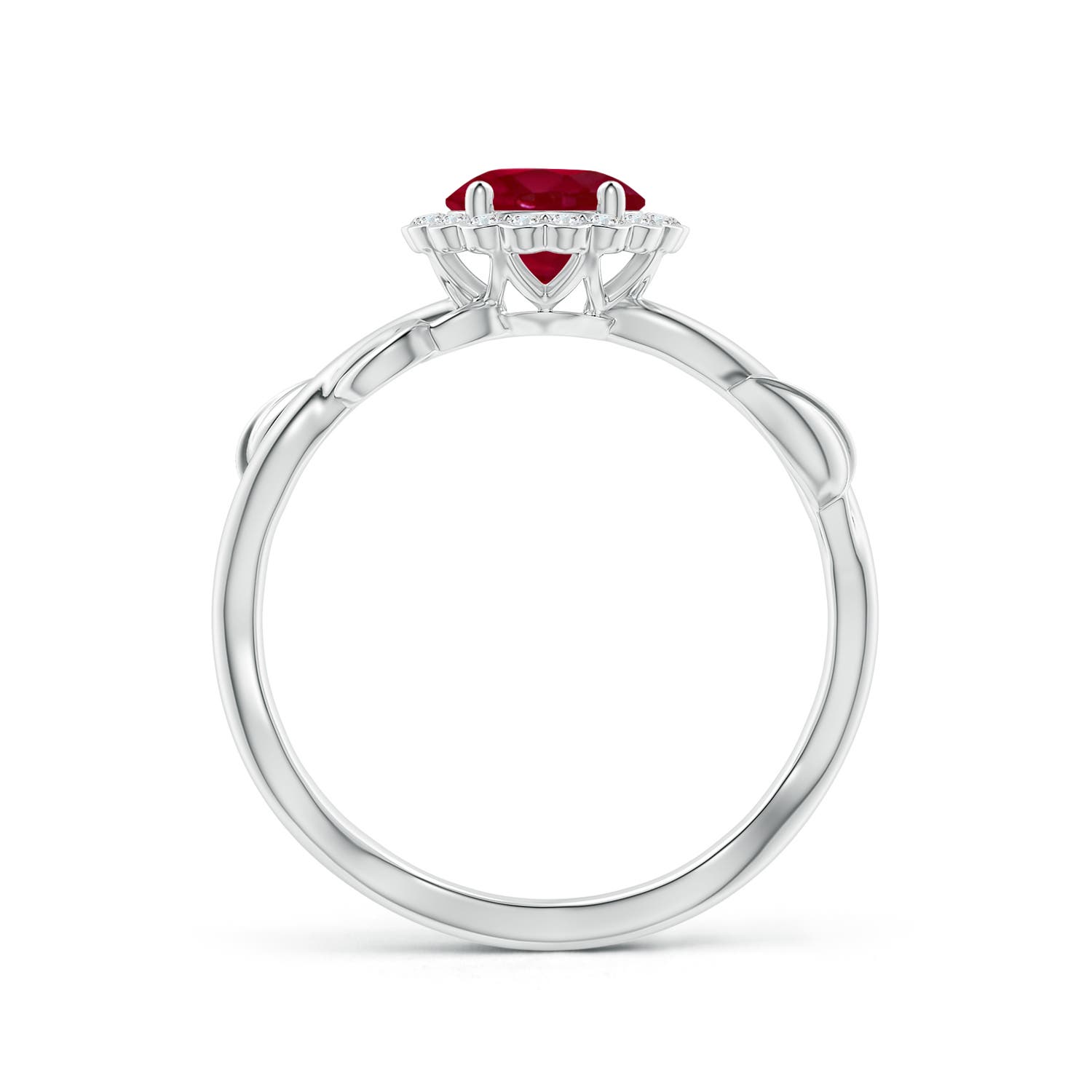 AA - Ruby / 1.22 CT / 14 KT White Gold