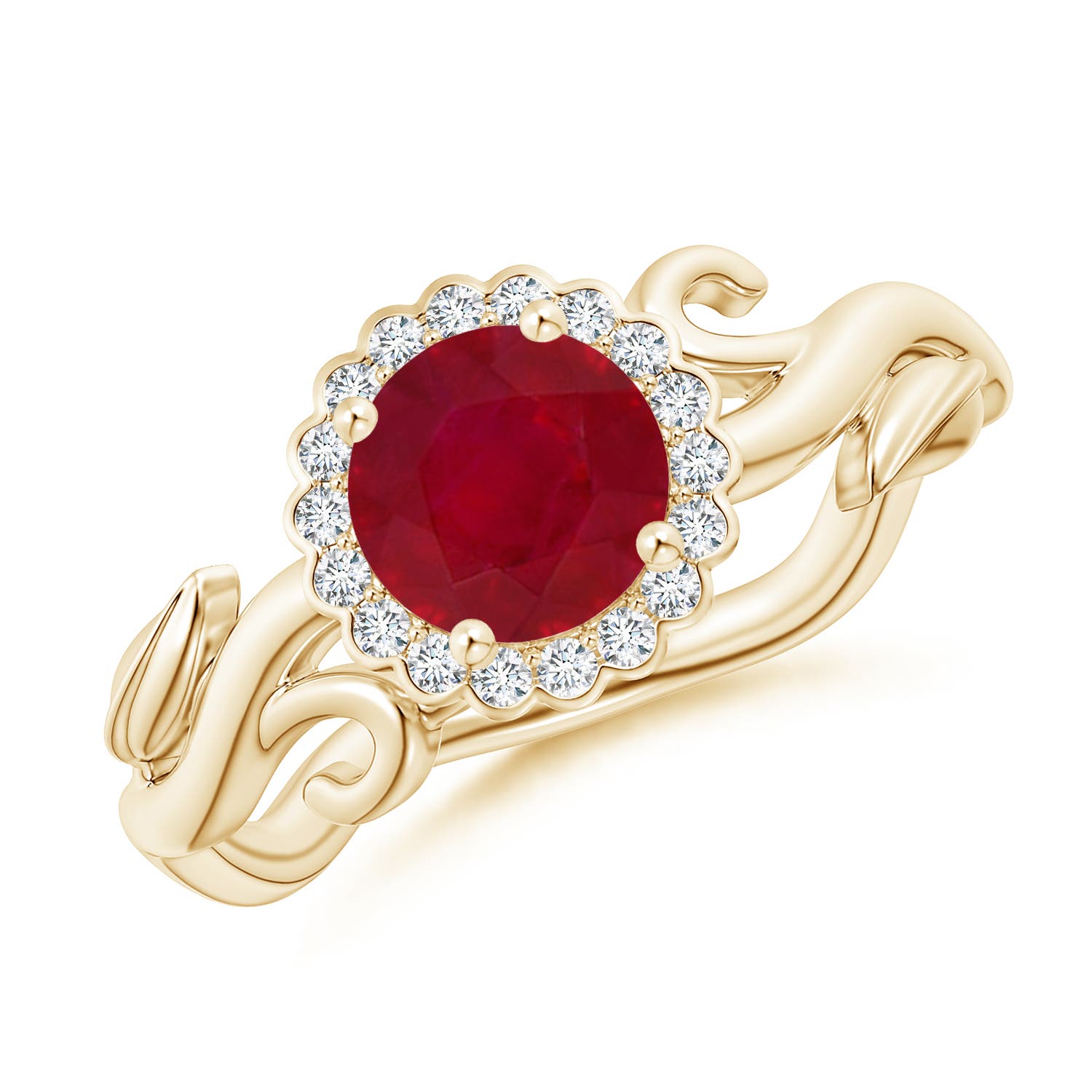 AA - Ruby / 1.22 CT / 14 KT Yellow Gold