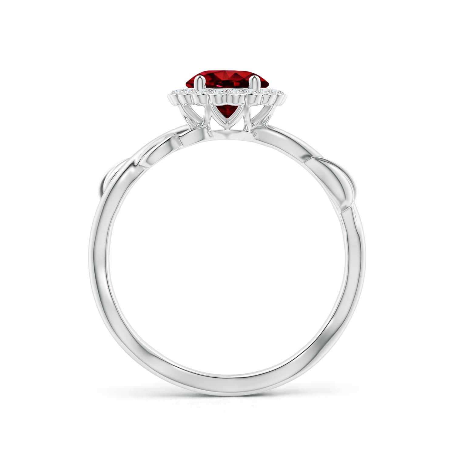 AAAA - Ruby / 1.22 CT / 14 KT White Gold