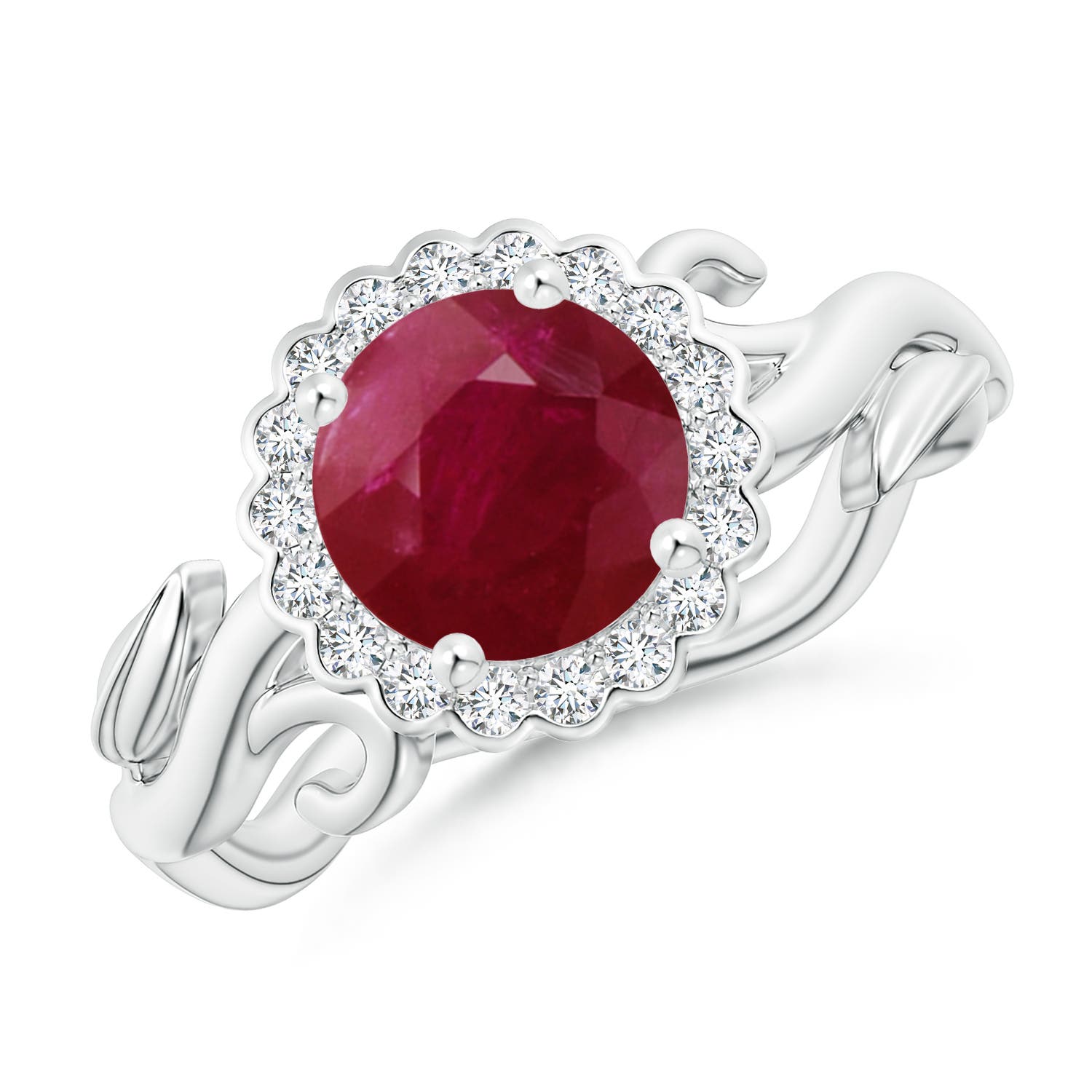 A - Ruby / 1.76 CT / 14 KT White Gold