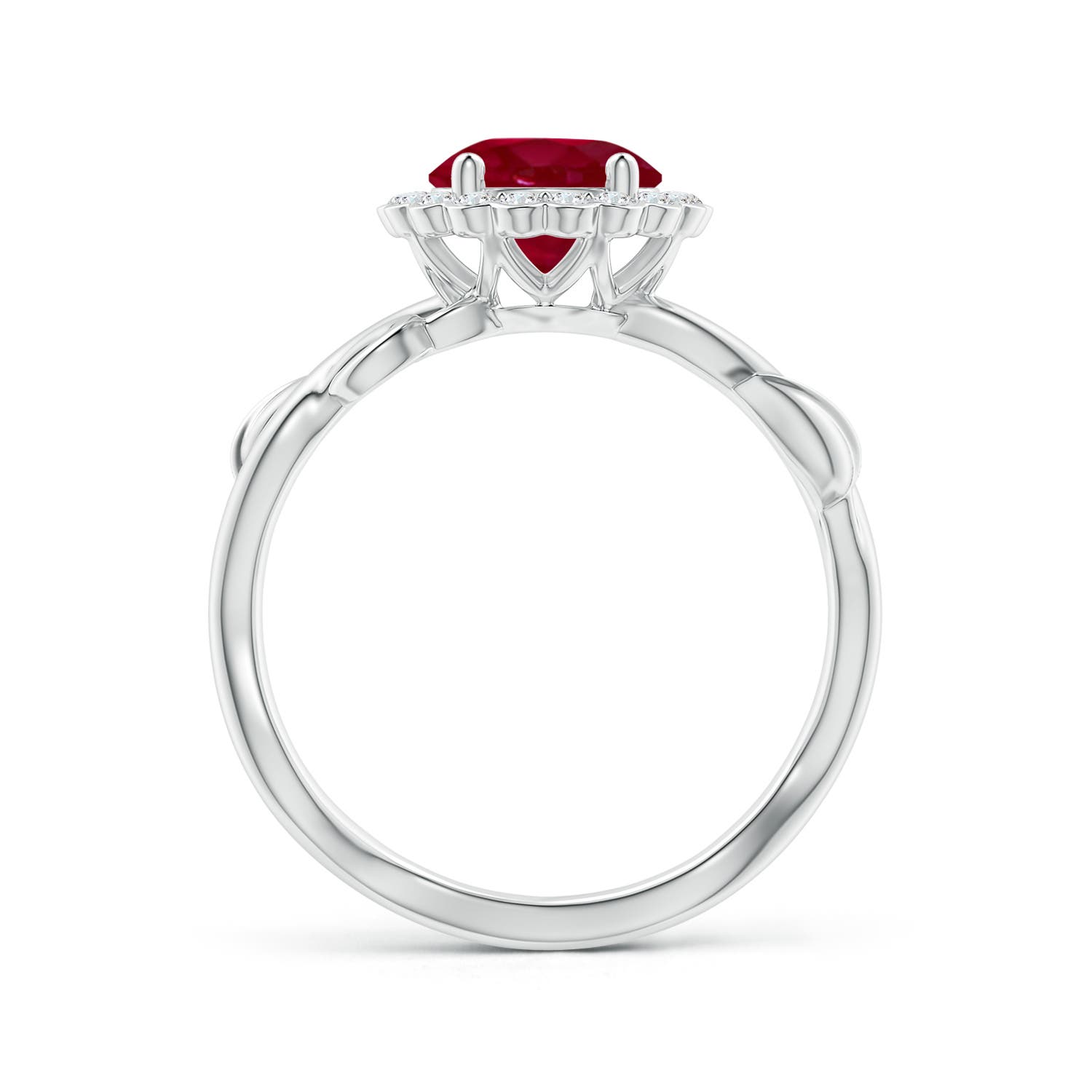 AA - Ruby / 1.76 CT / 14 KT White Gold