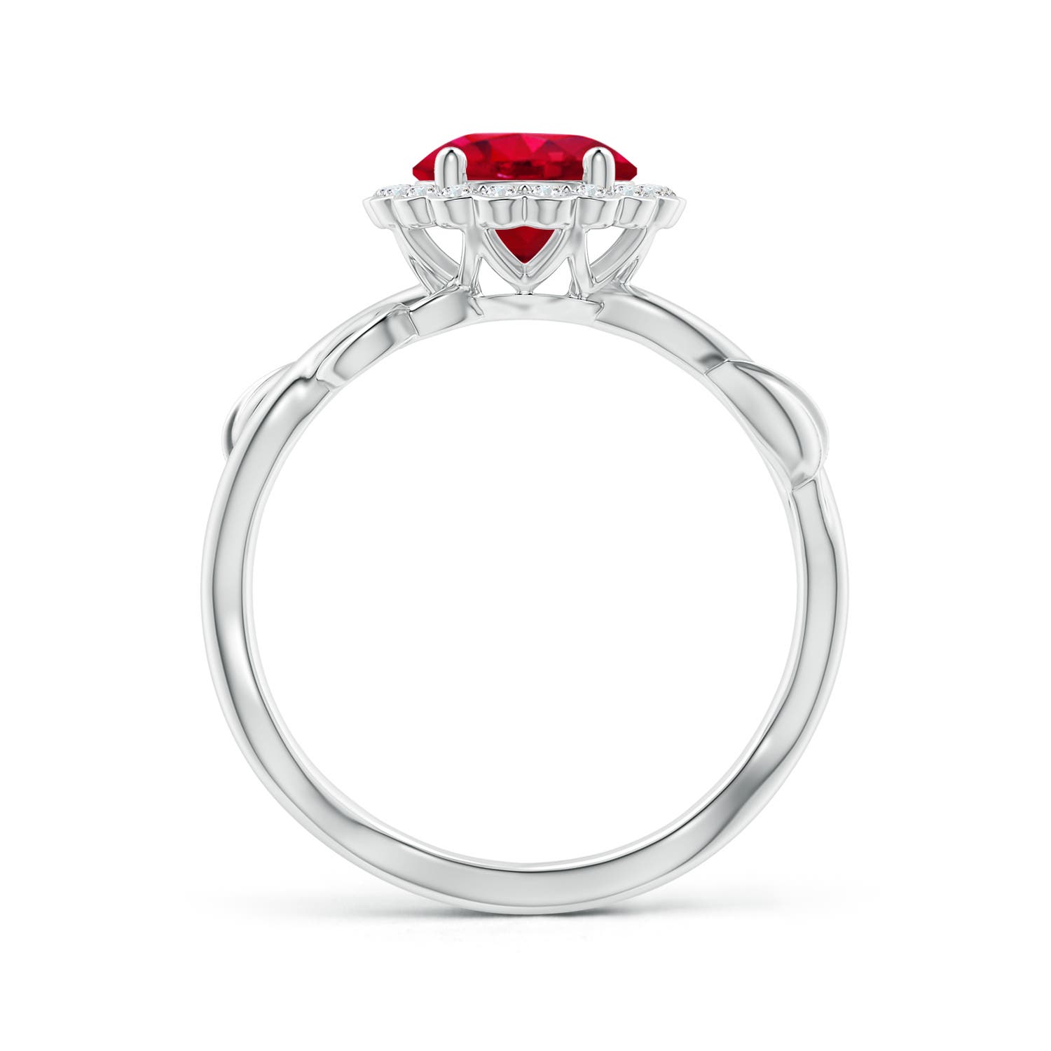 AAA - Ruby / 1.76 CT / 14 KT White Gold