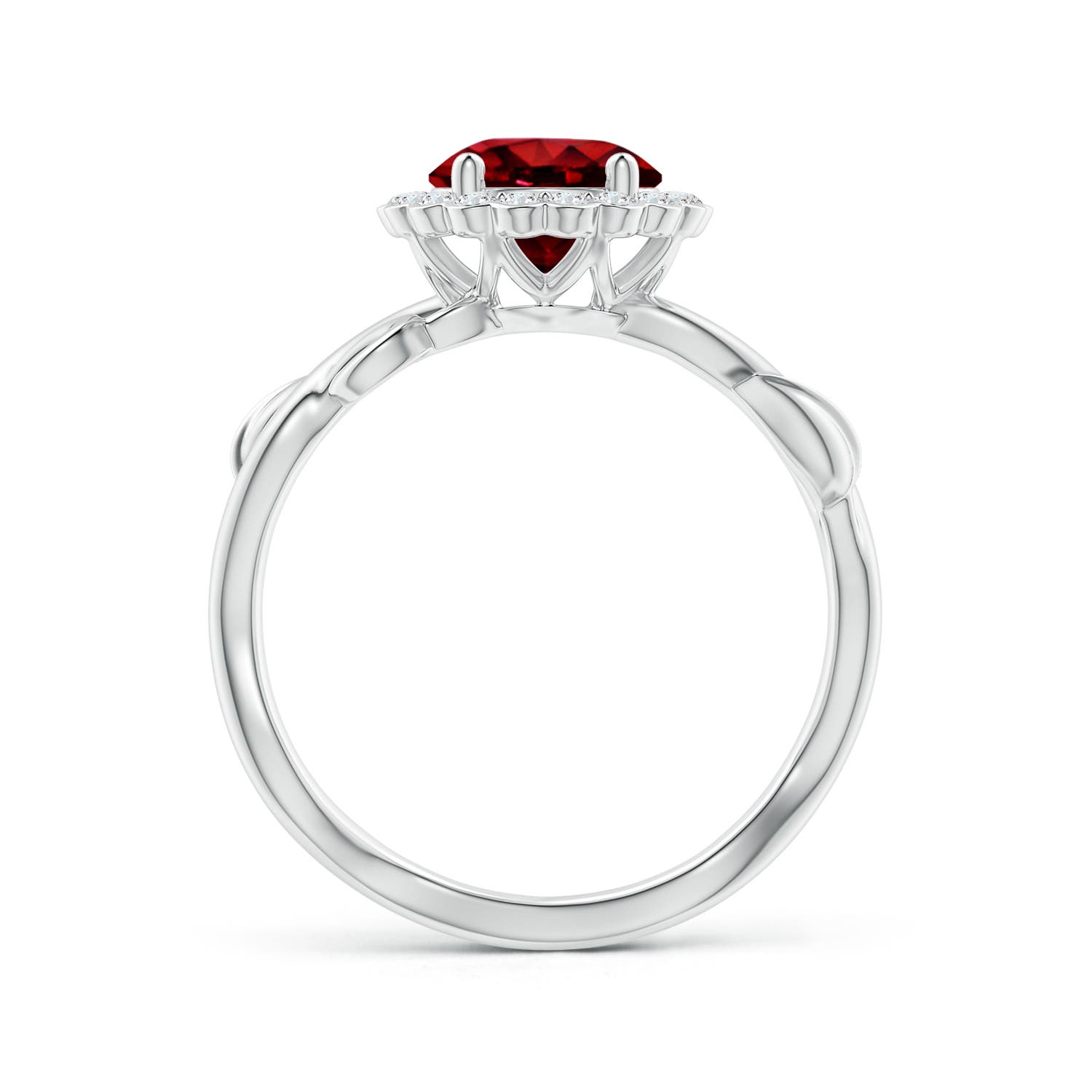 AAAA - Ruby / 1.76 CT / 14 KT White Gold