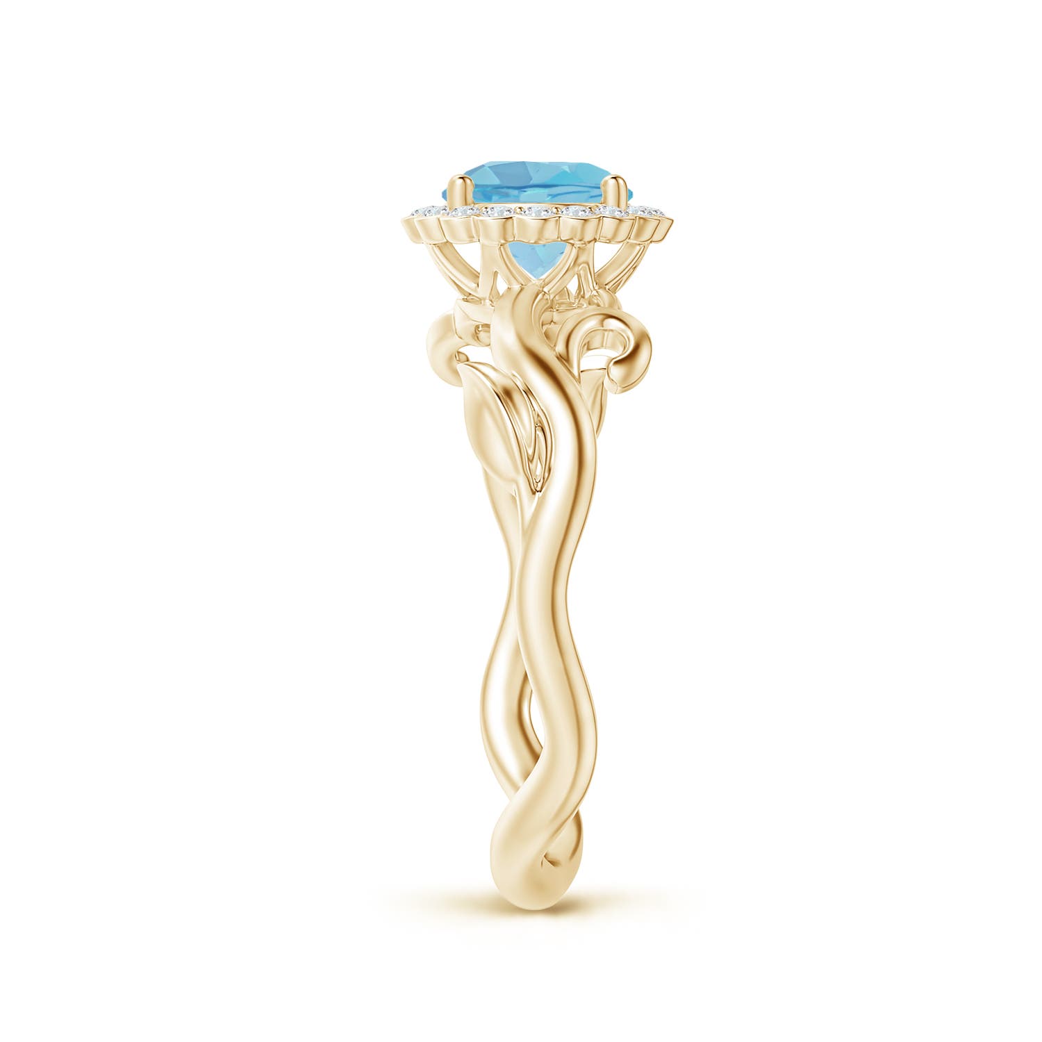 A - Swiss Blue Topaz / 1.17 CT / 14 KT Yellow Gold