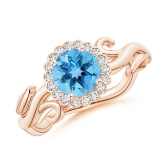 Round AA Swiss Blue Topaz
