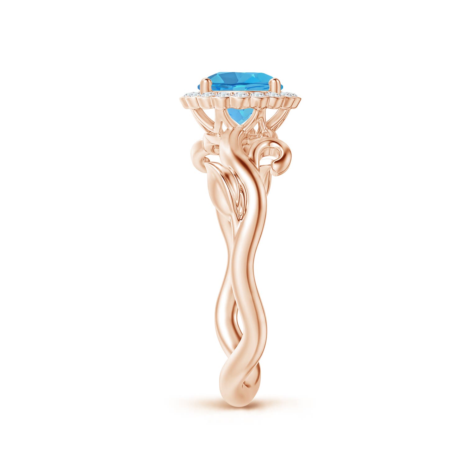 AA - Swiss Blue Topaz / 1.17 CT / 14 KT Rose Gold