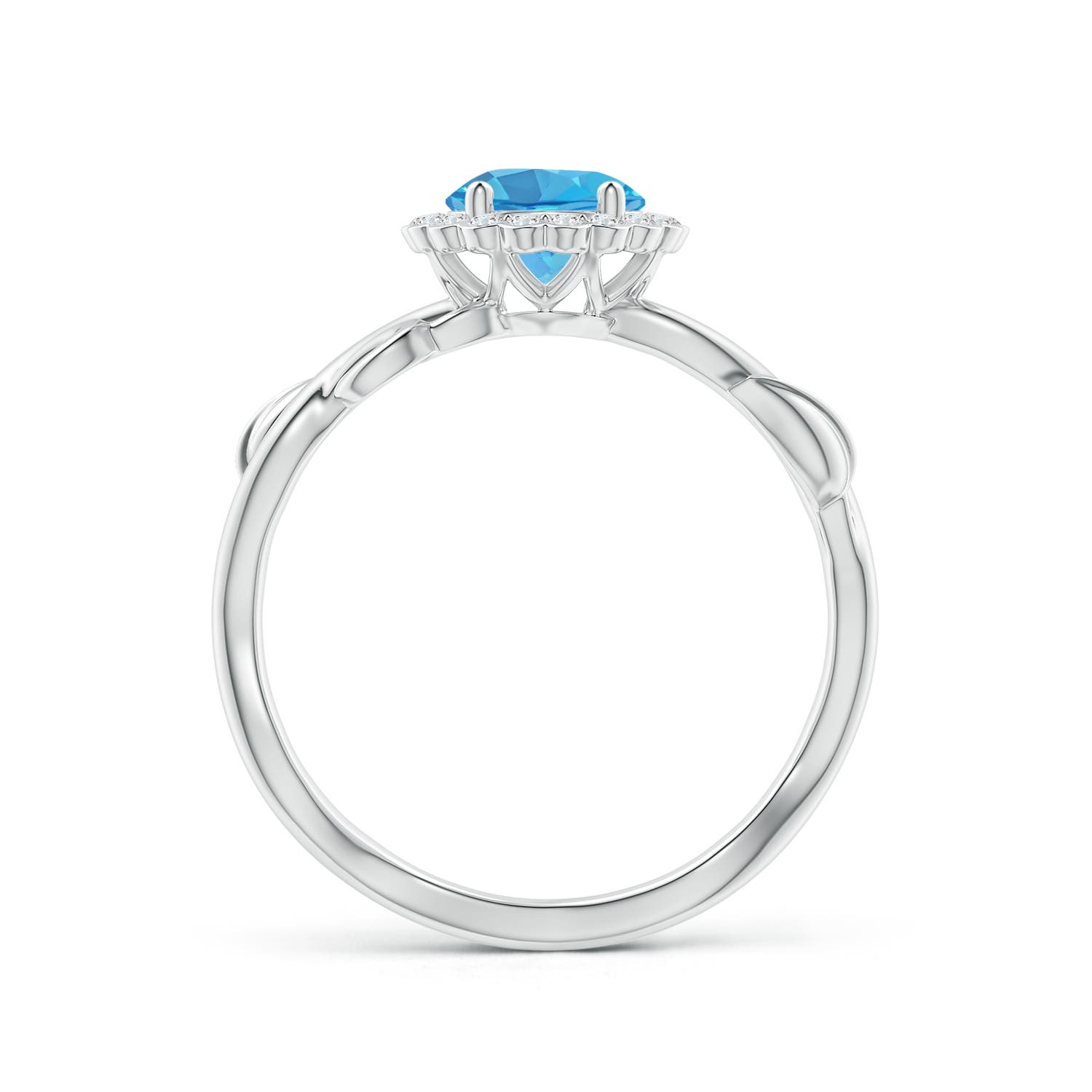 AA - Swiss Blue Topaz / 1.17 CT / 14 KT White Gold