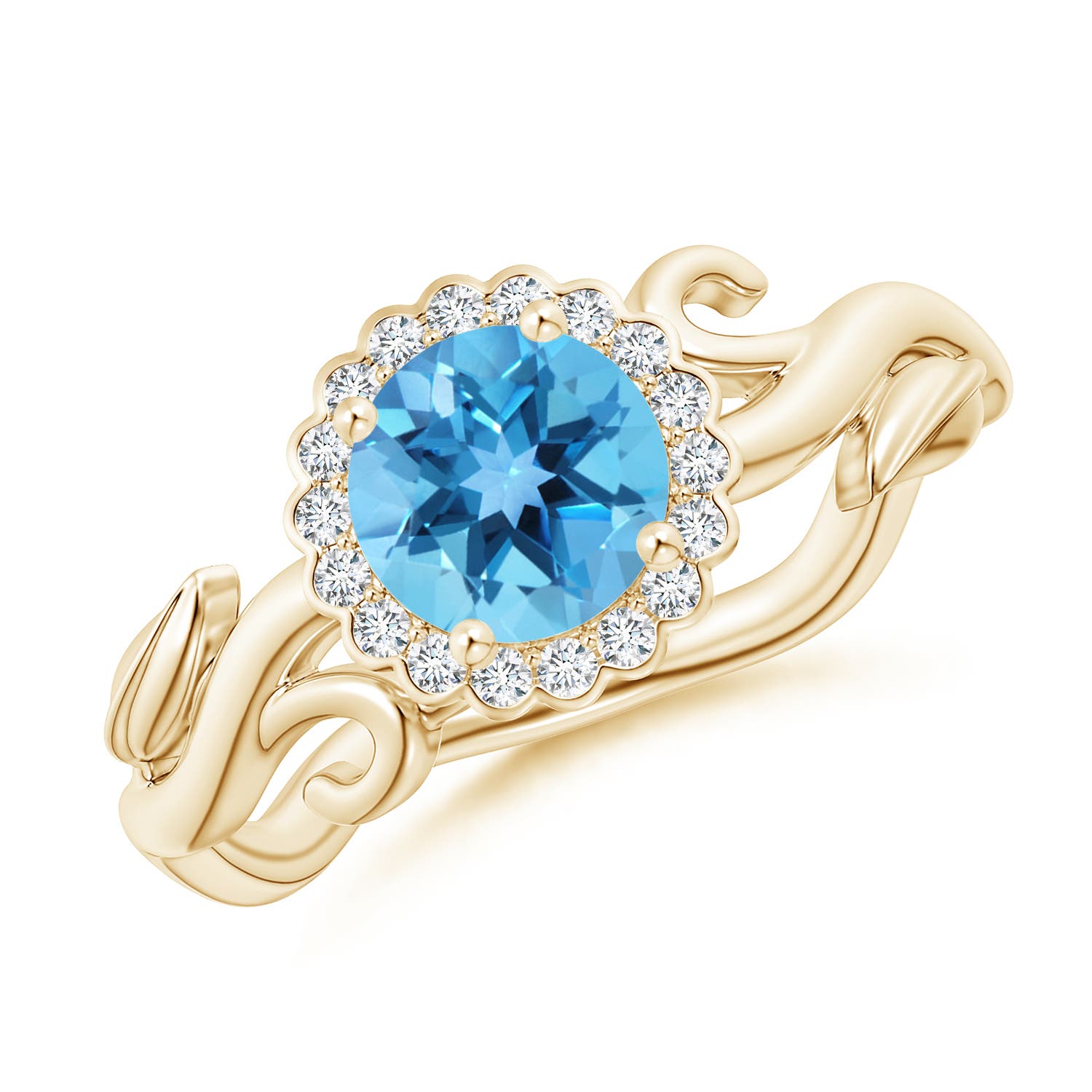 AA - Swiss Blue Topaz / 1.17 CT / 14 KT Yellow Gold