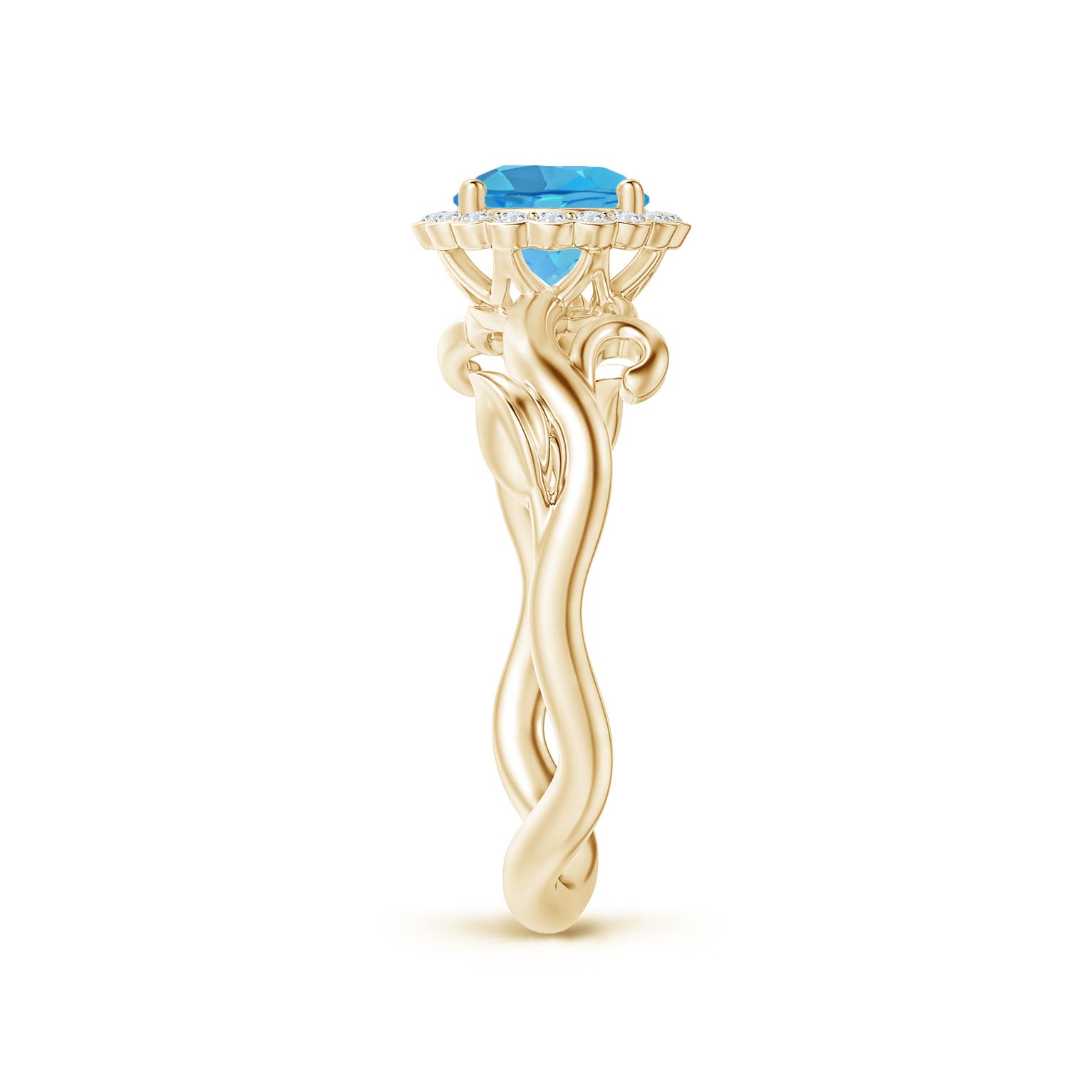 AA - Swiss Blue Topaz / 1.17 CT / 14 KT Yellow Gold